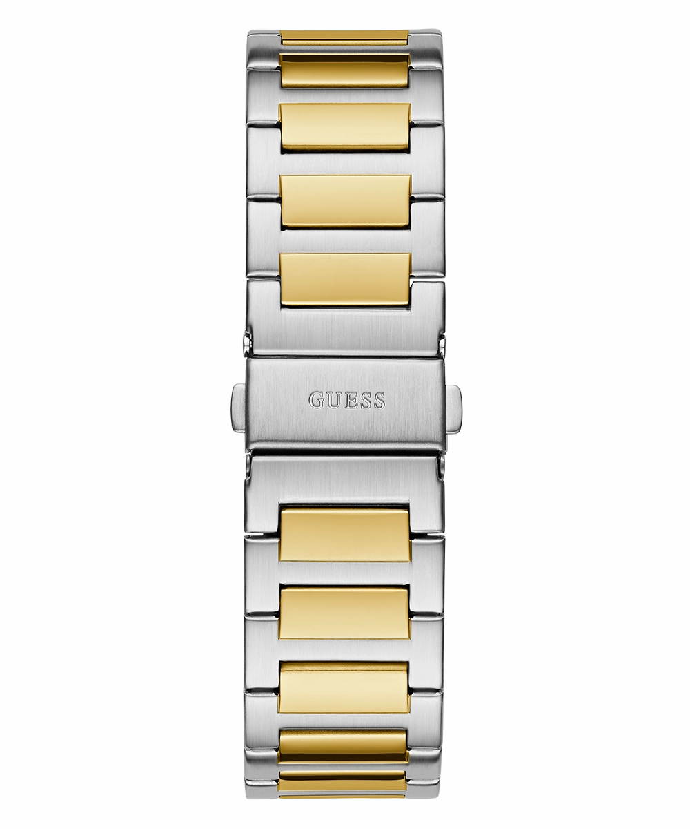 GUESS Mens 2-Tone Silver Tone Analog Watch