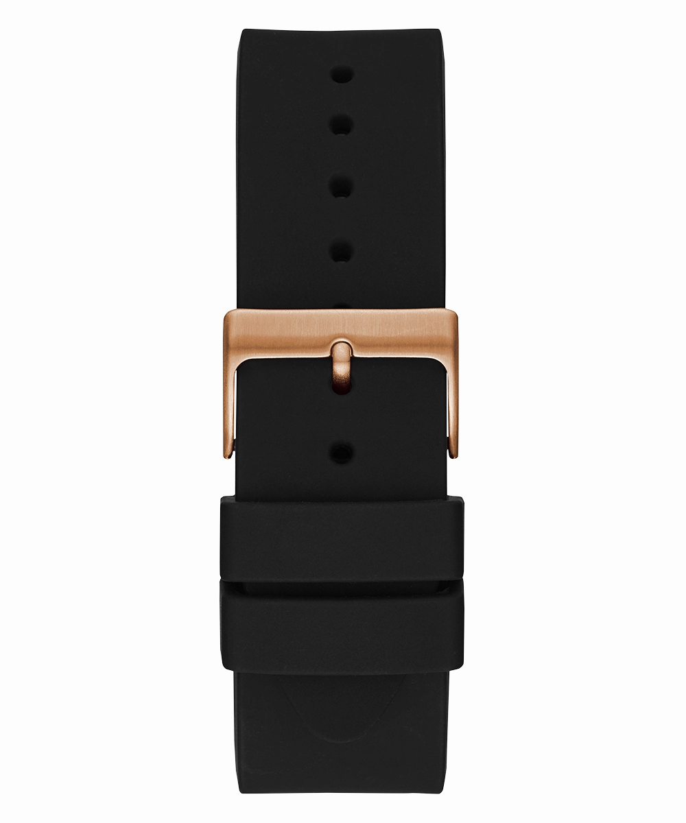 GUESS Mens Black Rose Gold Tone Chronograph Watch