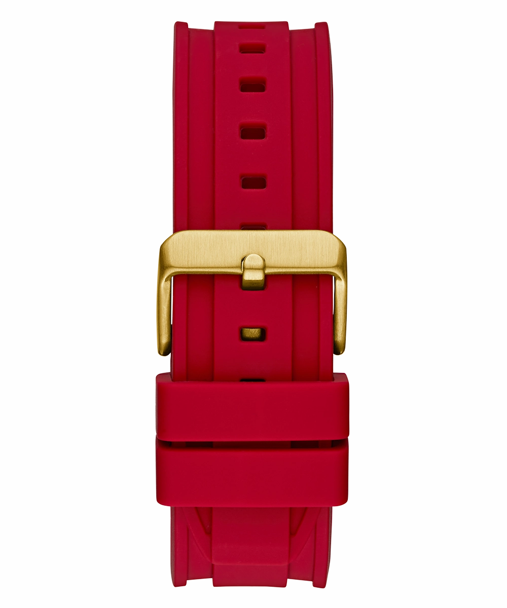 GUESS Mens Red 2-Tone Multi-function Watch