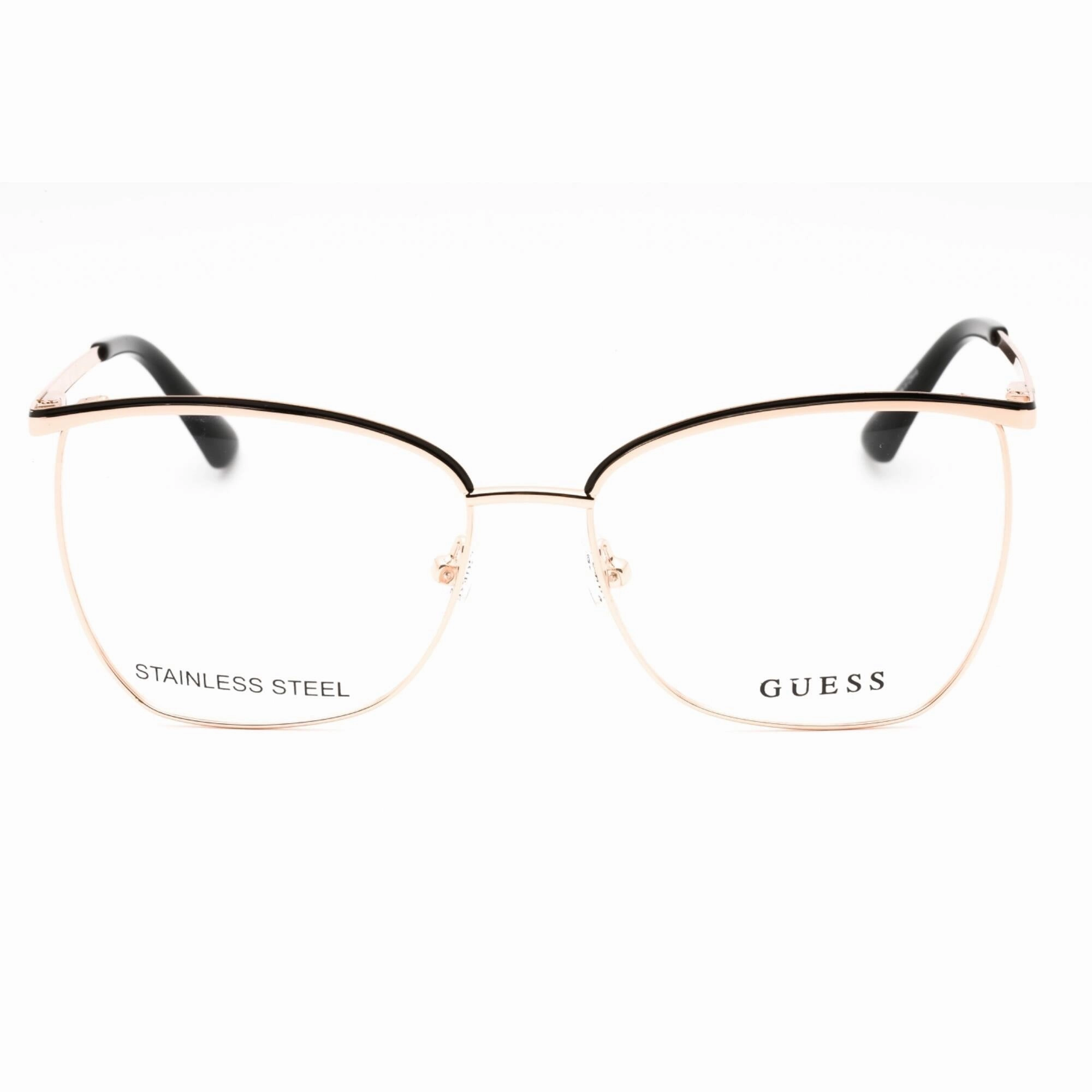 Guess Women's Eyeglasses - Black/Other Metal Full Rim Cat Eye Shape Frame | GU2878 005