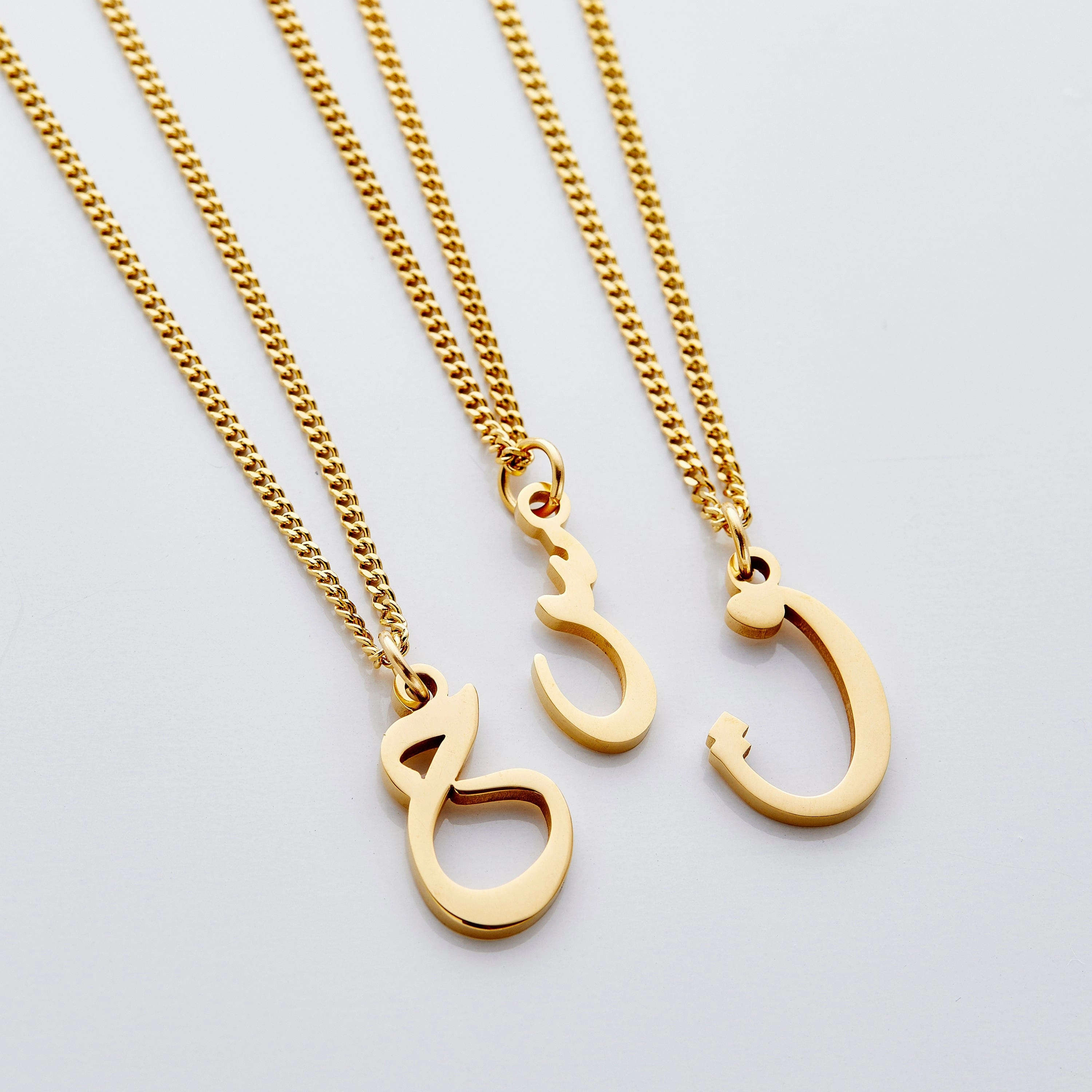 Hanging Arabic Letter Necklace | Women