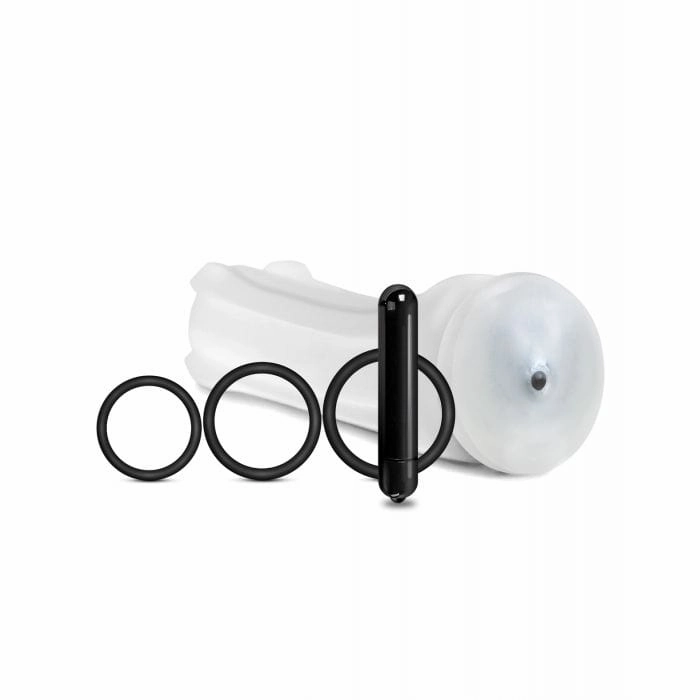 Happy Ending - MSTR B8 Hand Cuff Vibrating Stroker Masturbator Pack Kit of 5 (Clear)