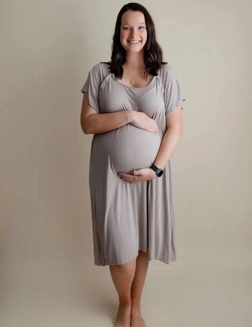 Harbor Mist Maternity Mommy Labor & Delivery Gown