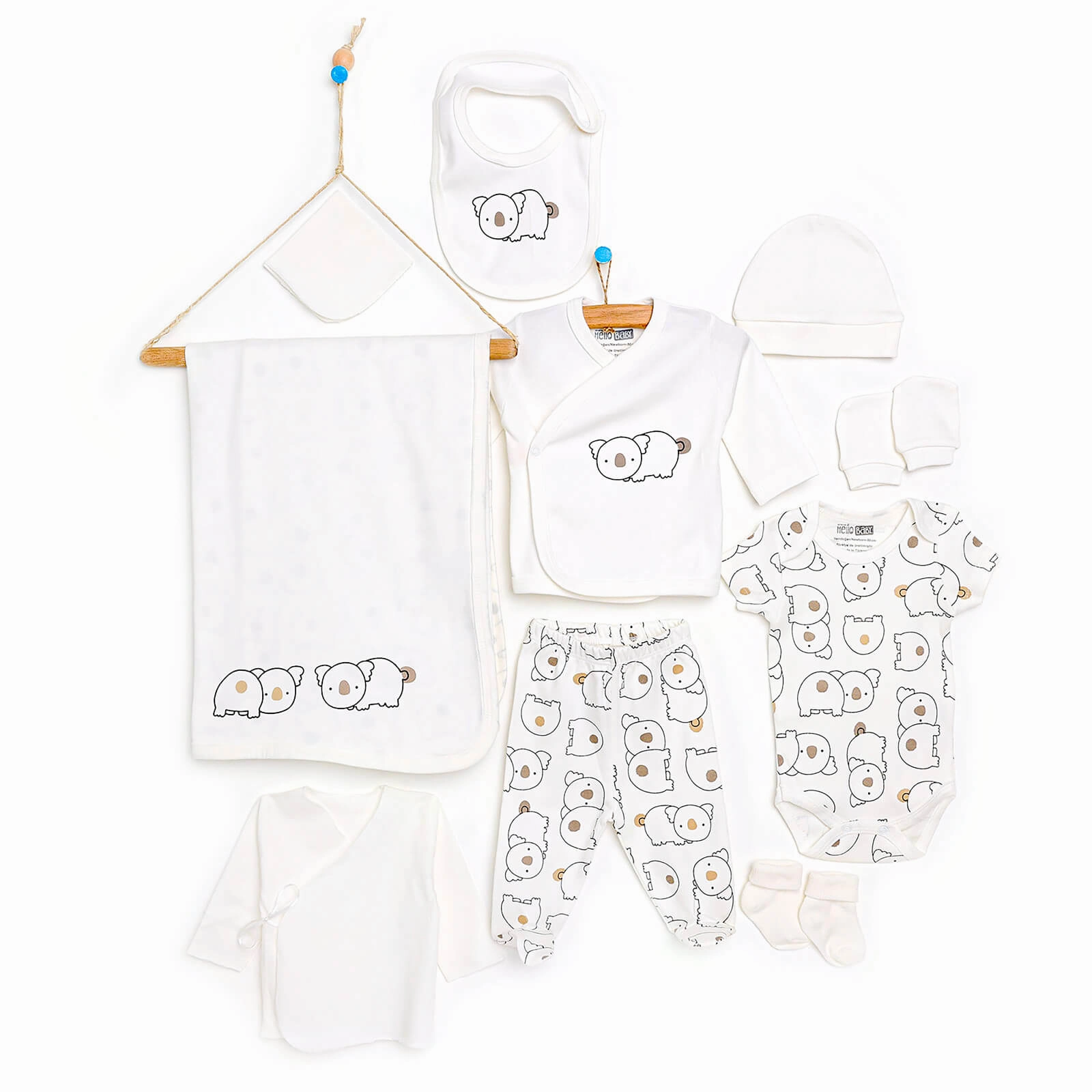 HelloBaby 10 pcs Newborn Starter Set - Pink