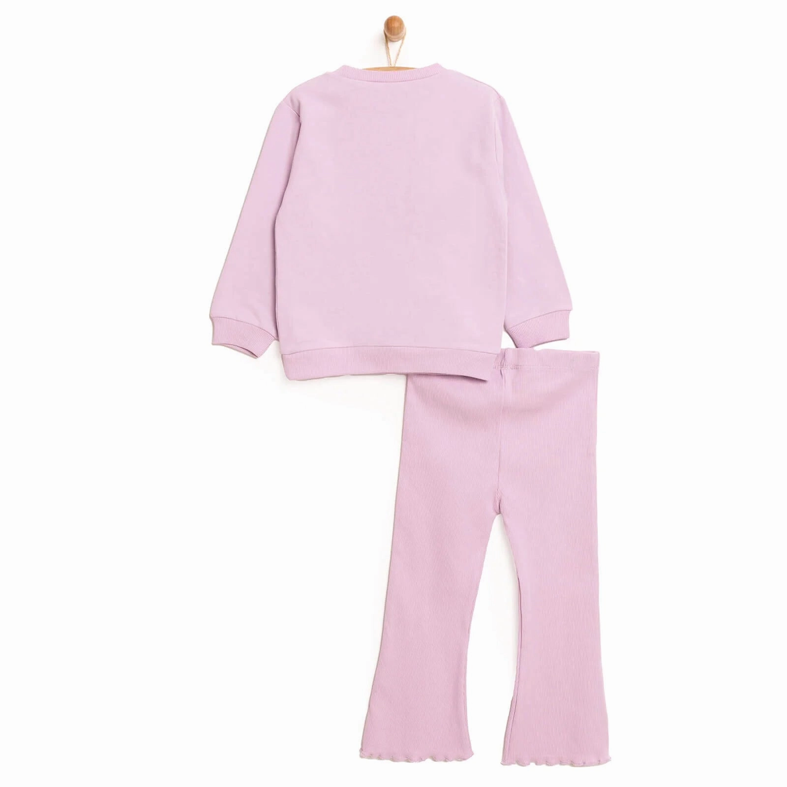 HelloBaby Baby Girl Sweatshirt Footless Bottom 2 pcs - Lilac