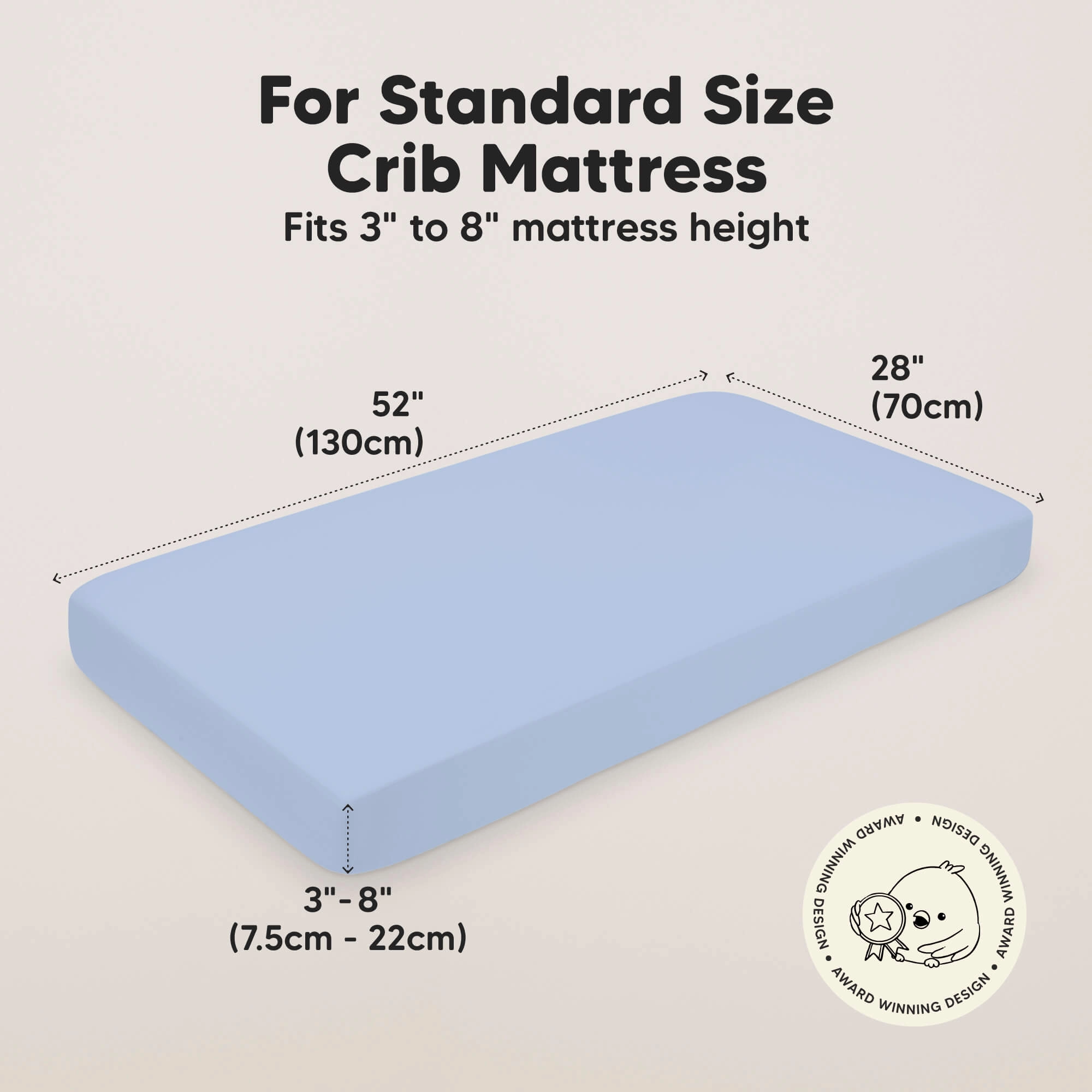 Isla Fitted Crib Sheets (Blue Flax)