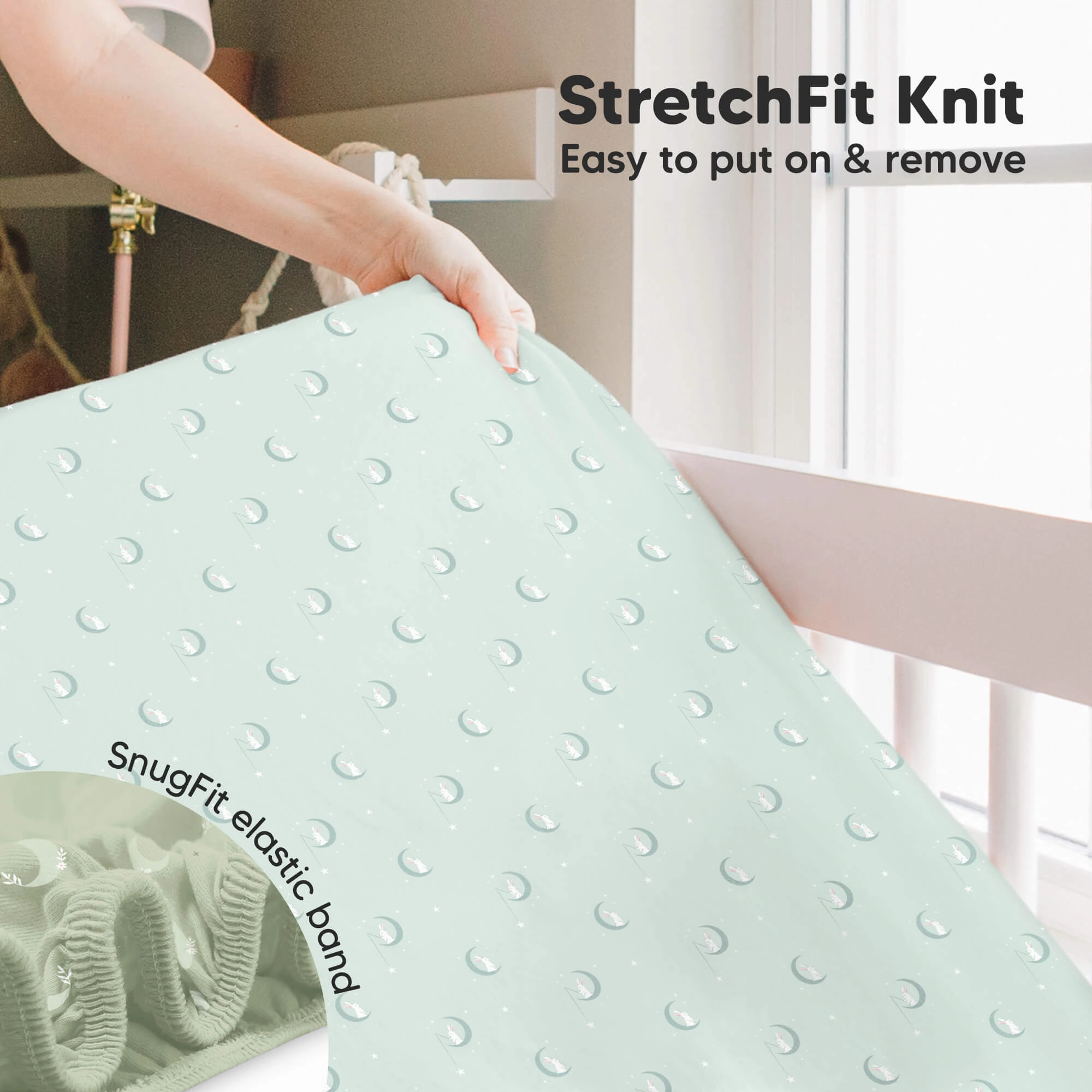 Isla Fitted Crib Sheets (Lunaris)