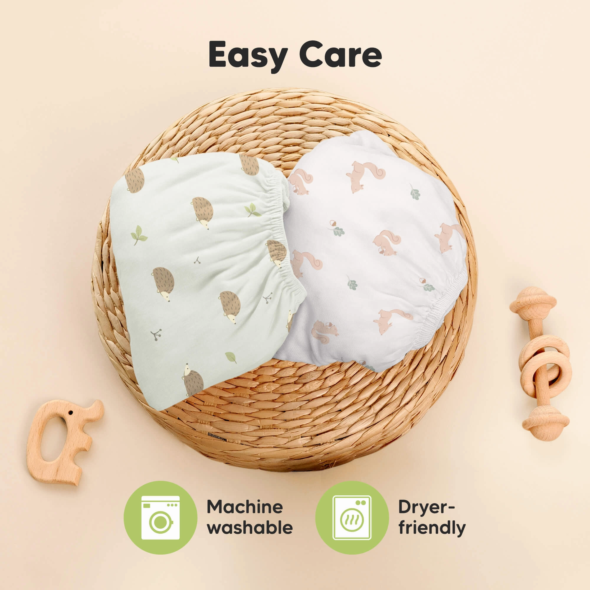 Isla Fitted Mini Crib Sheets (Nibbles/Bruce)