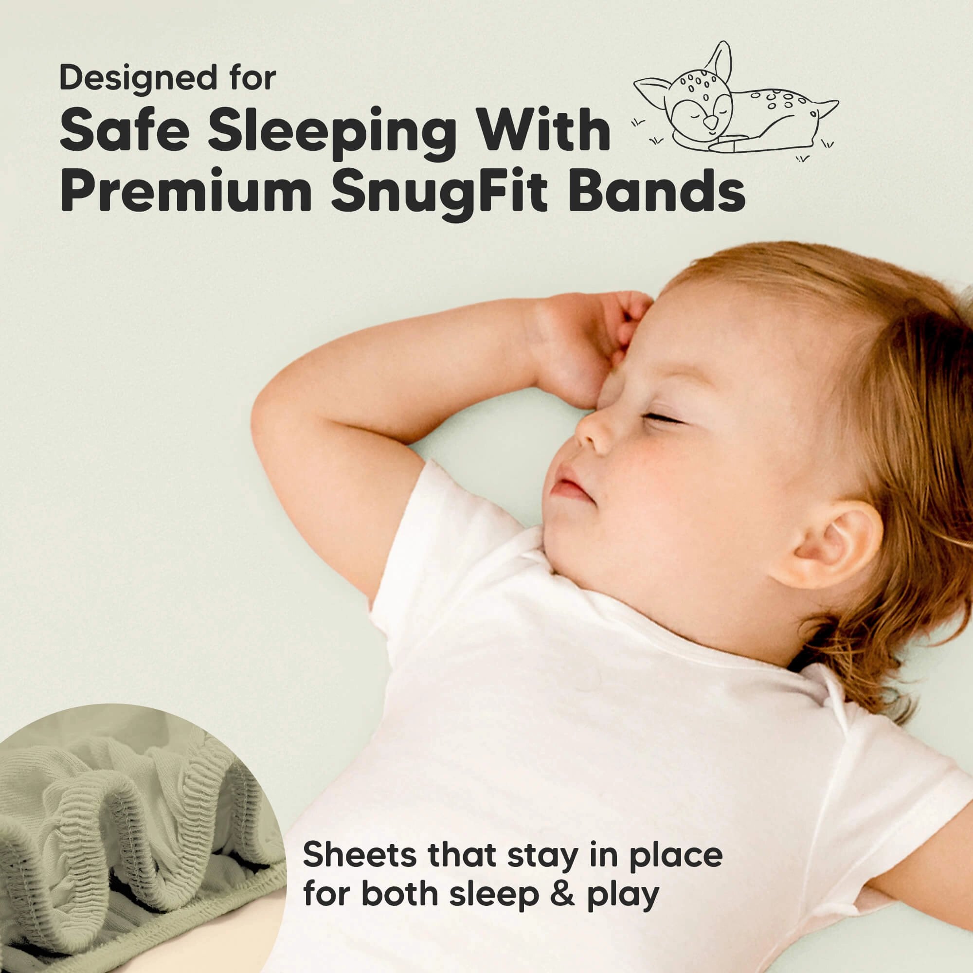 Isla Fitted Mini Crib Sheets (Oregano)