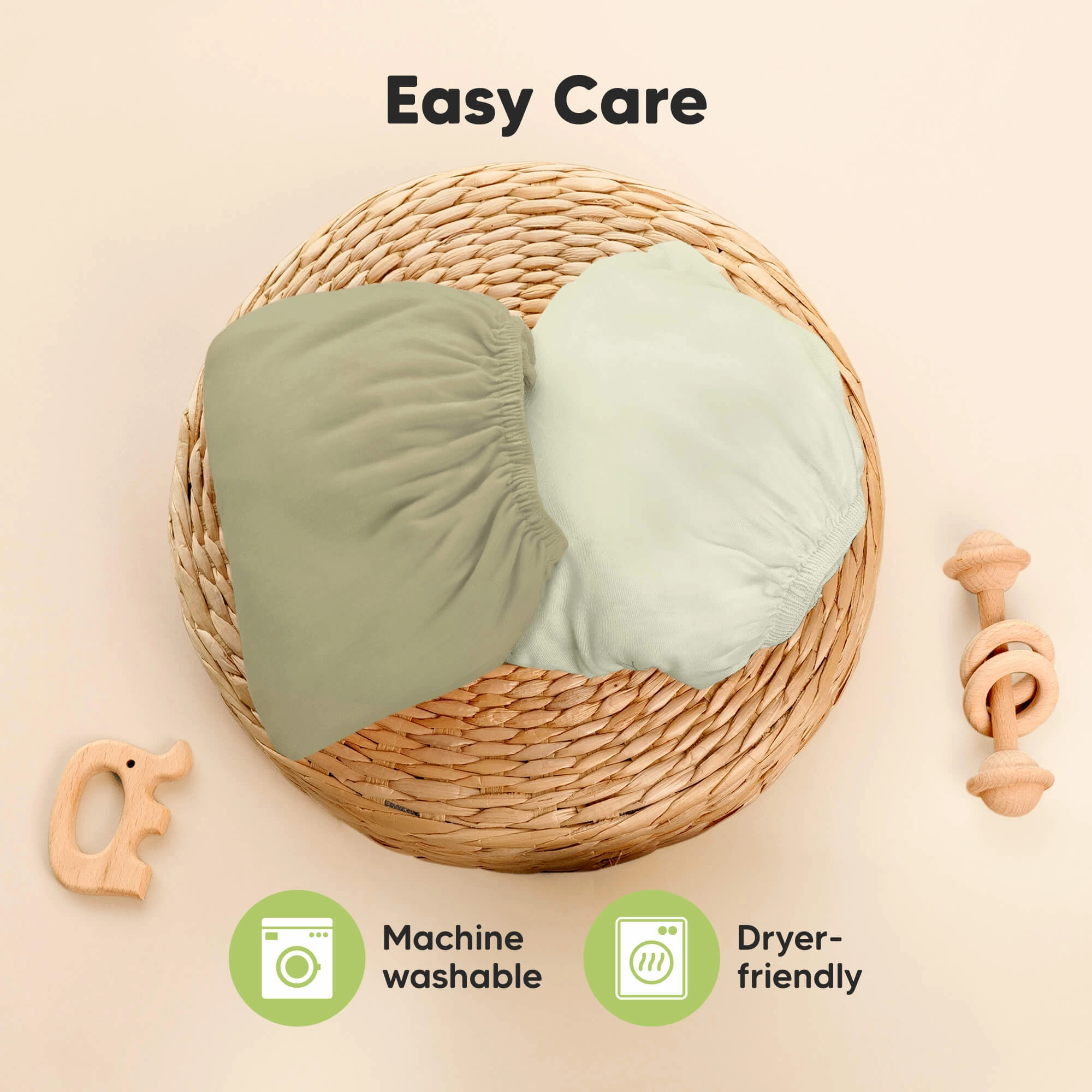Isla Fitted Mini Crib Sheets (Oregano)