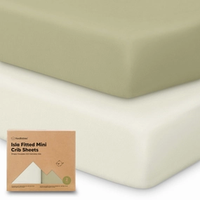 Isla Fitted Mini Crib Sheets (Oregano)