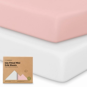 Isla Fitted Mini Crib Sheets (Rose)