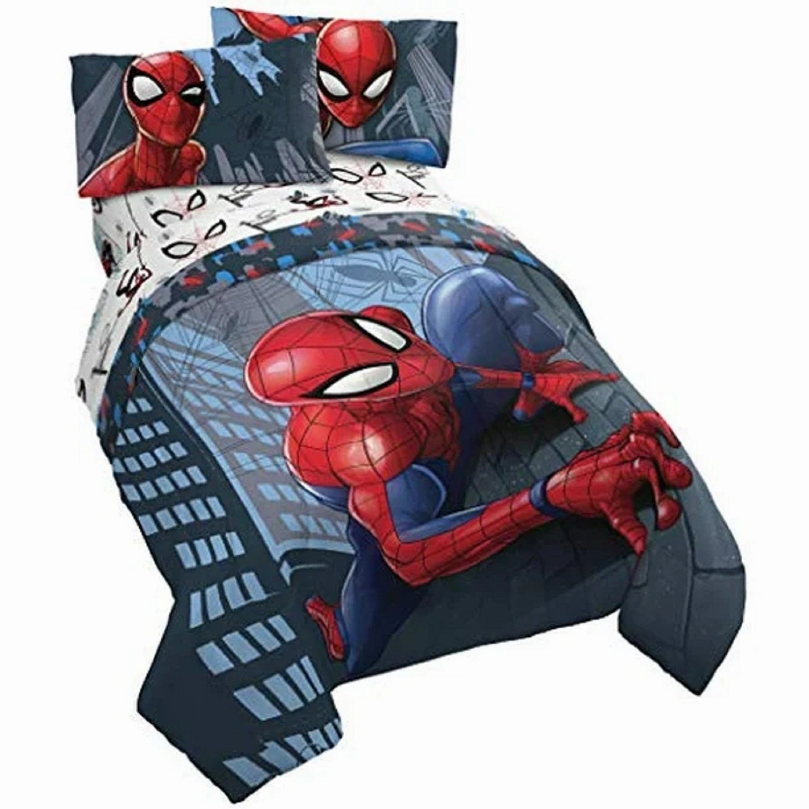 Jay Franco Marvel Spiderman Crawl 4 Piece Twin Bed Set