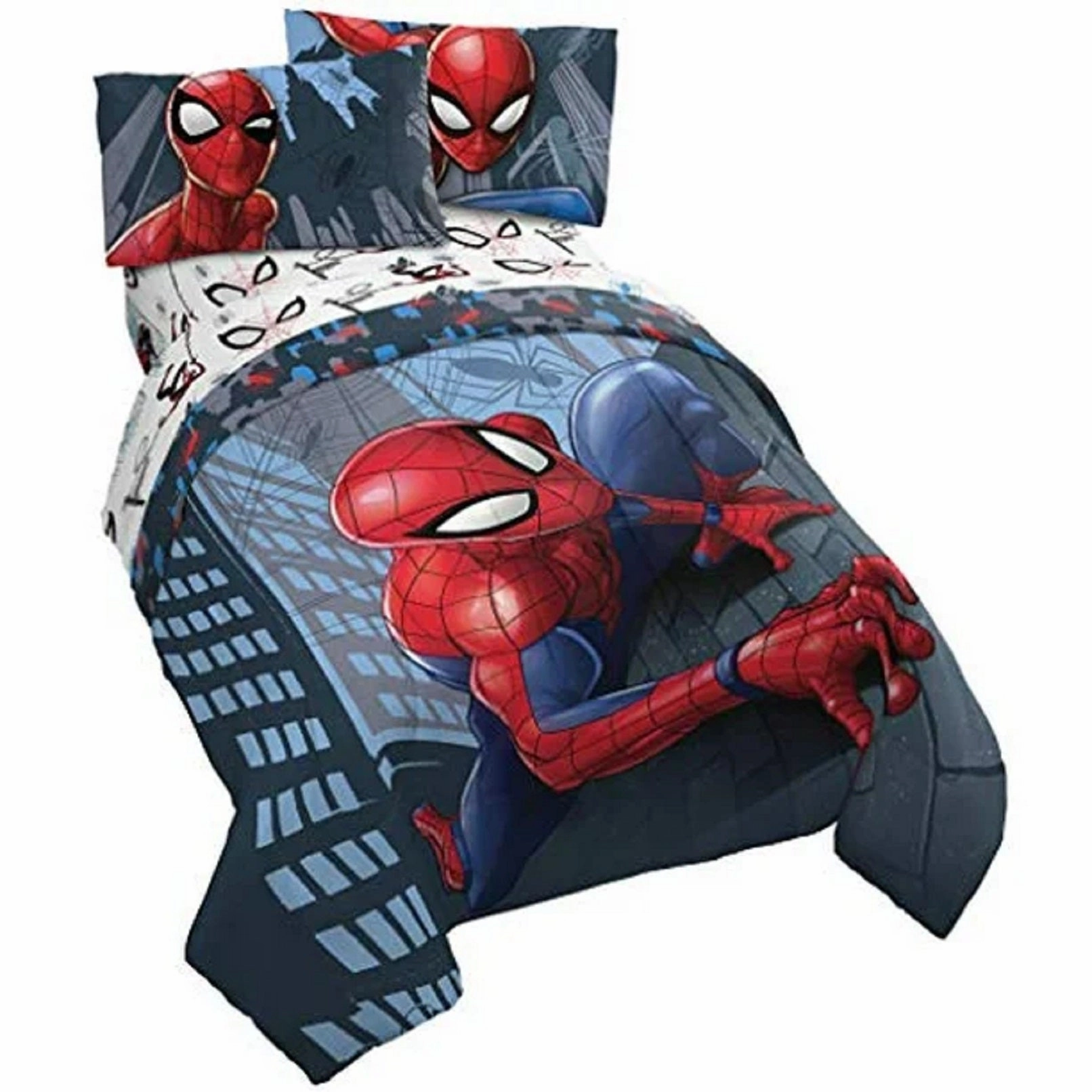 Jay Franco Marvel Spiderman Crawl 4 Piece Twin Bed Set