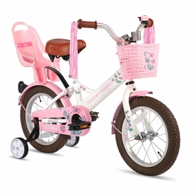 JOYSTAR Little Miss Kids 16 inch Girls Bike, White