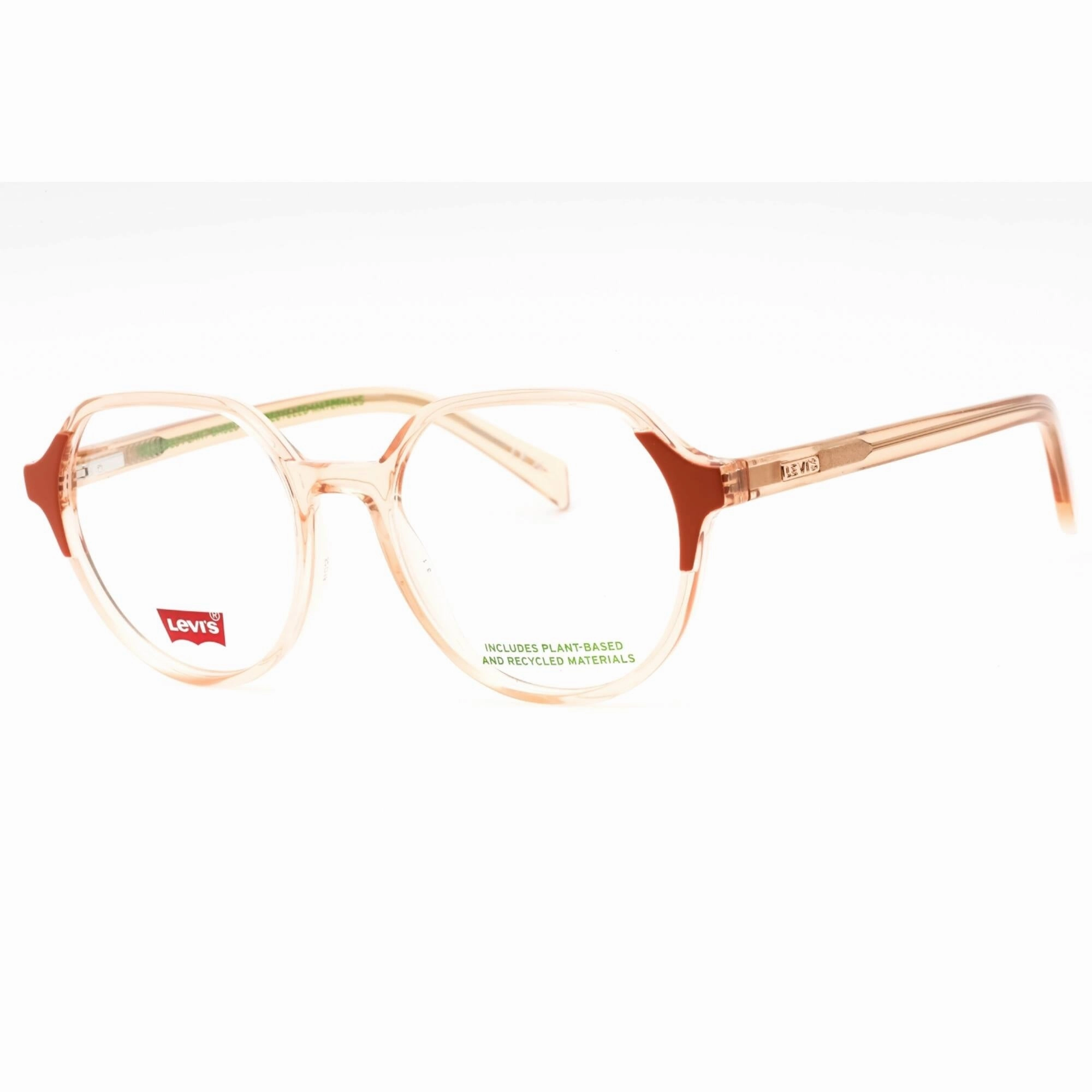 Levi's Women's Eyeglasses - Brick Plastic Full Rim Oval Shape Frame | LV 1055 02LF 00