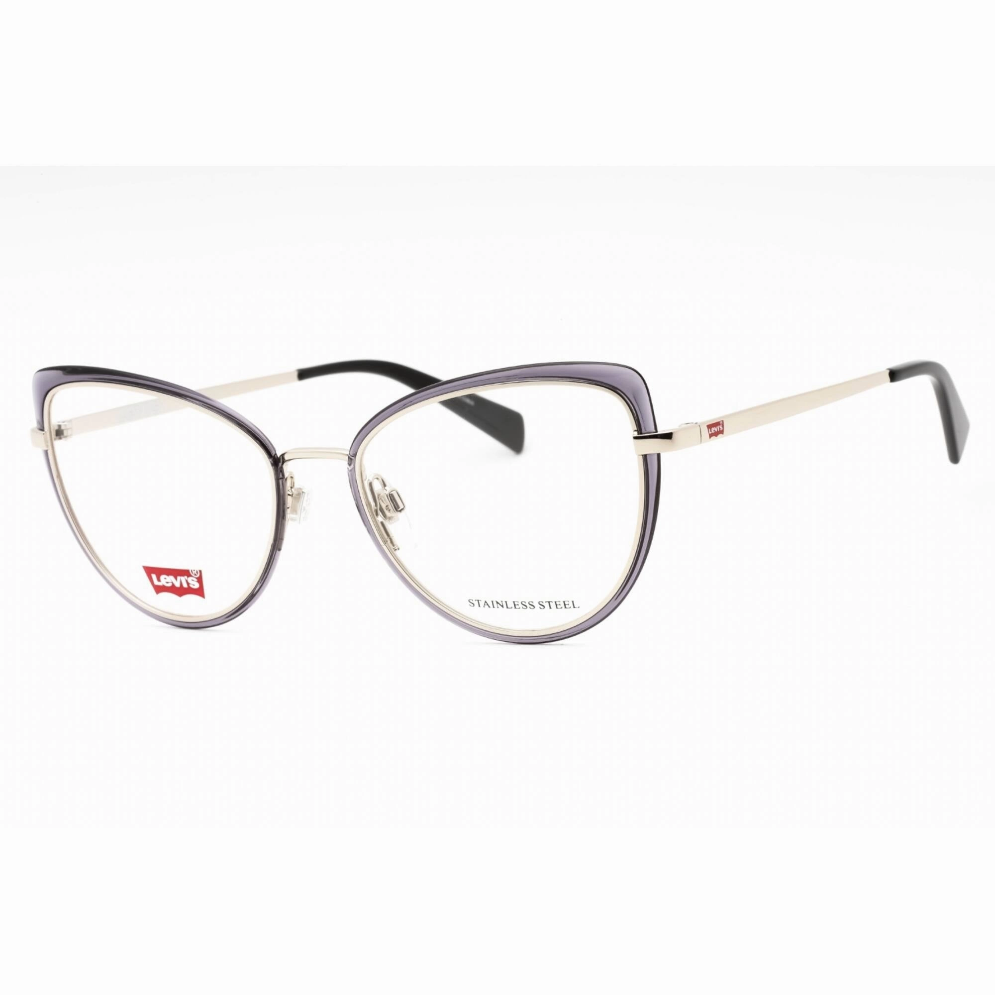 Levi's Women's Eyeglasses - Grey Metal Full Rim Cat Eye Shape Frame | LV 1050 0KB7 00