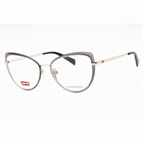 Levi's Women's Eyeglasses - Grey Metal Full Rim Cat Eye Shape Frame | LV 1050 0KB7 00