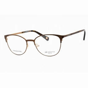 Liz Claiborne Women's Eyeglasses - Matte Brown Metal Cat Eye Frame | L 445 04IN 00