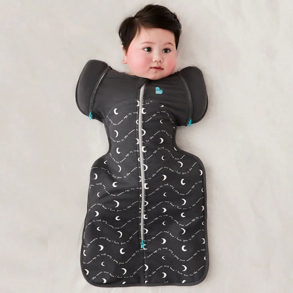 Love To Dream Transition Bag 1.5T Stretch Cotton Fleece Moon And Back Charcoal