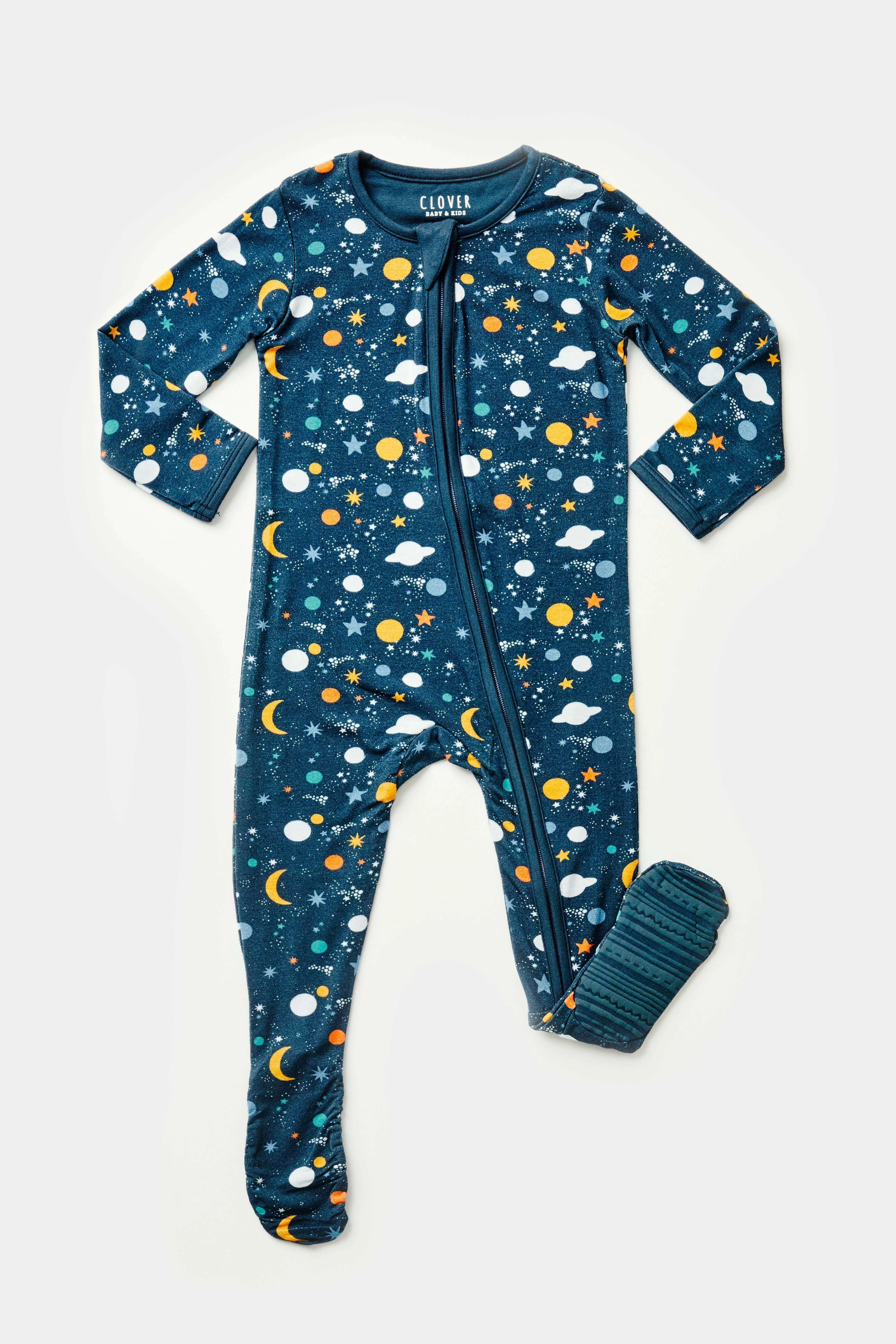 Luna Midnight | Soft & Stretchy Zipper Footie