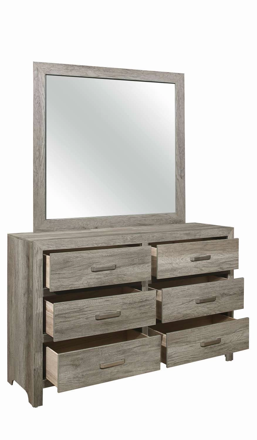 Mandan 6 Drawer Dresser - Weathered Grey
