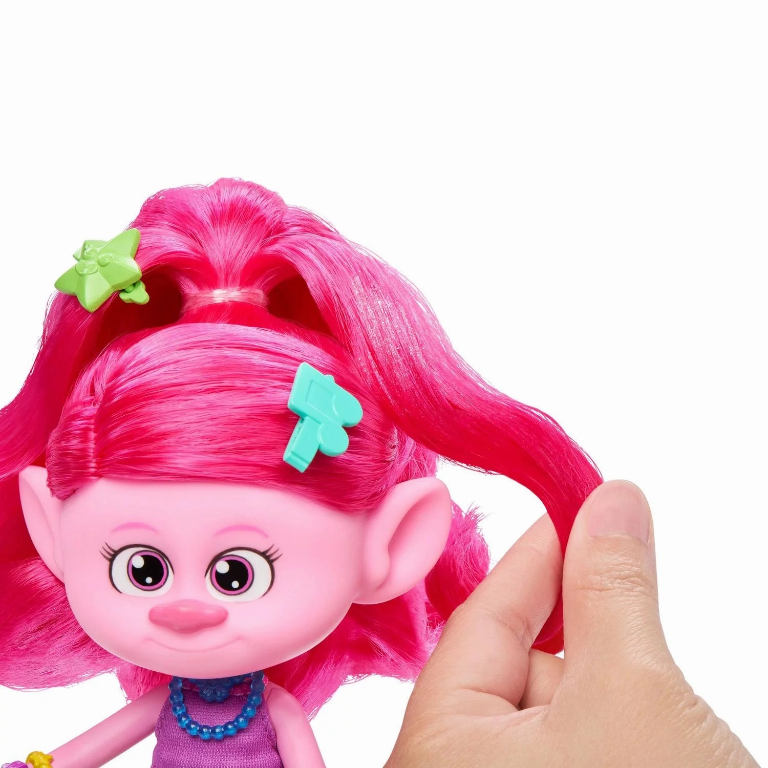 Mattel Dream Works Trolls Band Together Hair-tastic Queen Poppy Fashion Doll & 15  Hairstyling Accessories, Ages 3 