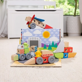 Melissa & Doug 50277 Blockables Vehicles Snap and Play Building Set - 54 Pieces