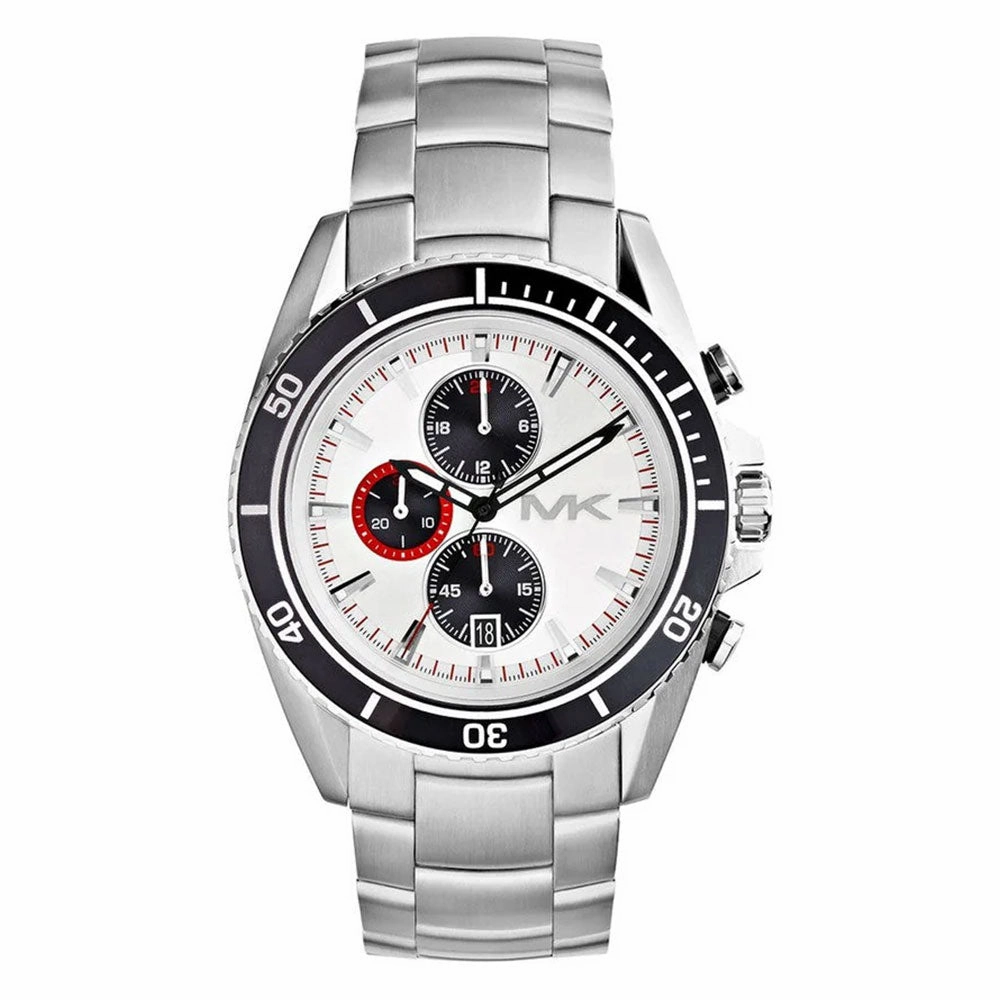Michael Kors Chronograph Stainless Steel White Dial Men's Watch MK8339