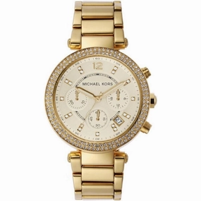 Michael Kors Parker Women's Watch  Stainless Steel and Pavé Crystal Watch for Women with Steel Leather or Silicone Band
