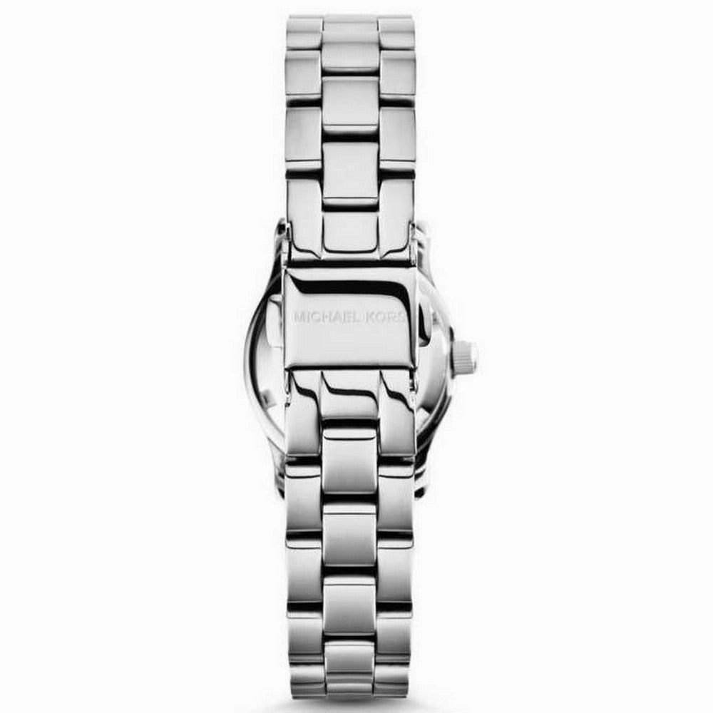 Michael Kors Petite Runway Silver Pave Dial Stainless Steel Women's Watch MK3303