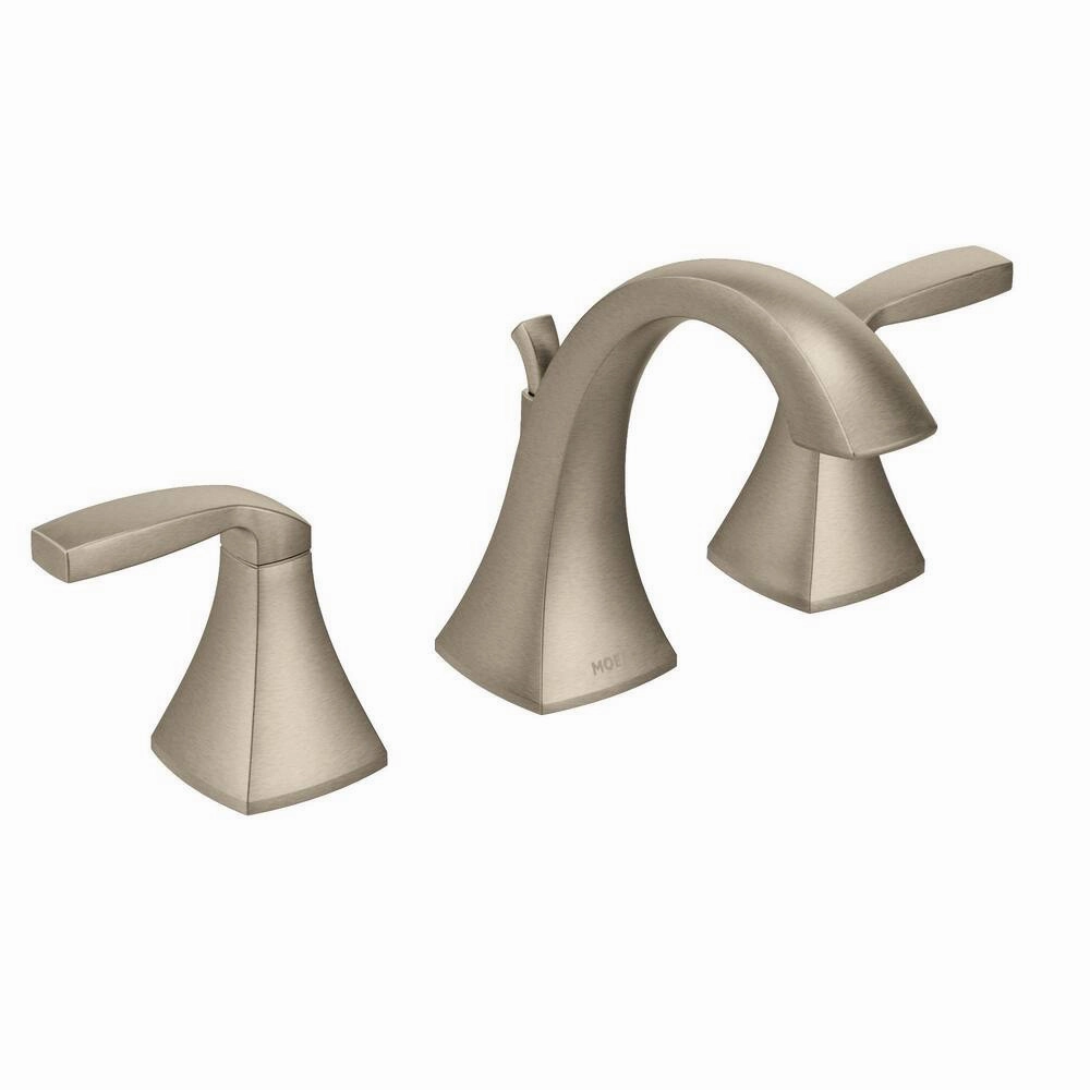 MOEN T6905BN Voss 8 in. Widespread 2-Handle High-Arc Bathroom Faucet Trim Kit in Brushed Nickel