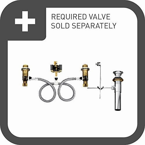 MOEN T6905BN Voss 8 in. Widespread 2-Handle High-Arc Bathroom Faucet Trim Kit in Brushed Nickel