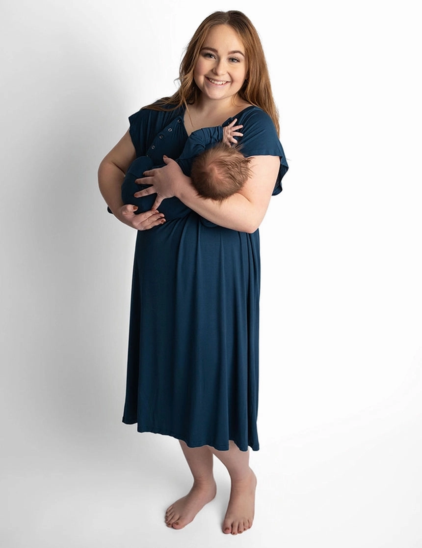 Navy Labor & Delivery Gown