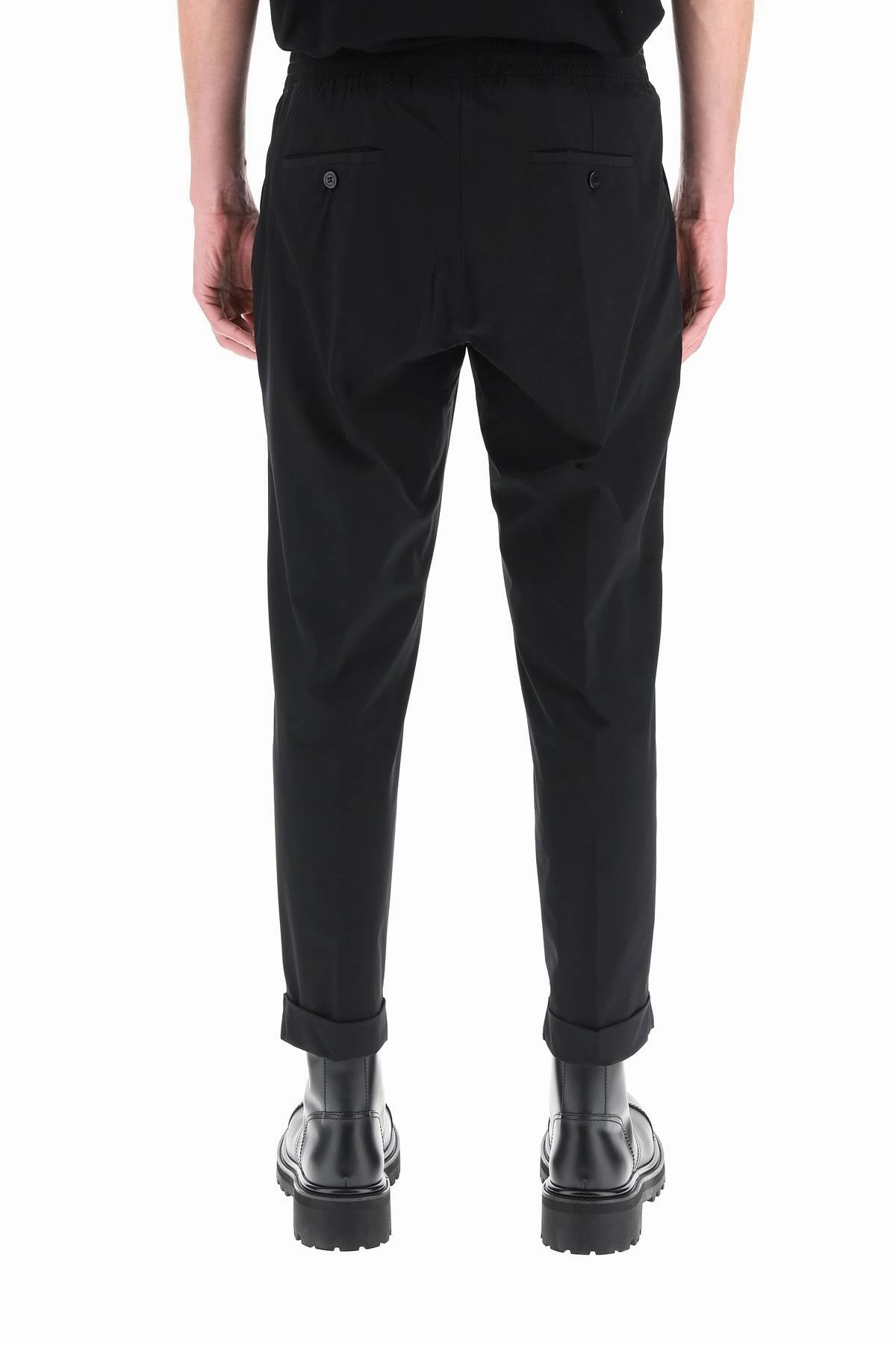 Neil Barrett Elasticated Waistband Cropped Tailored Pants