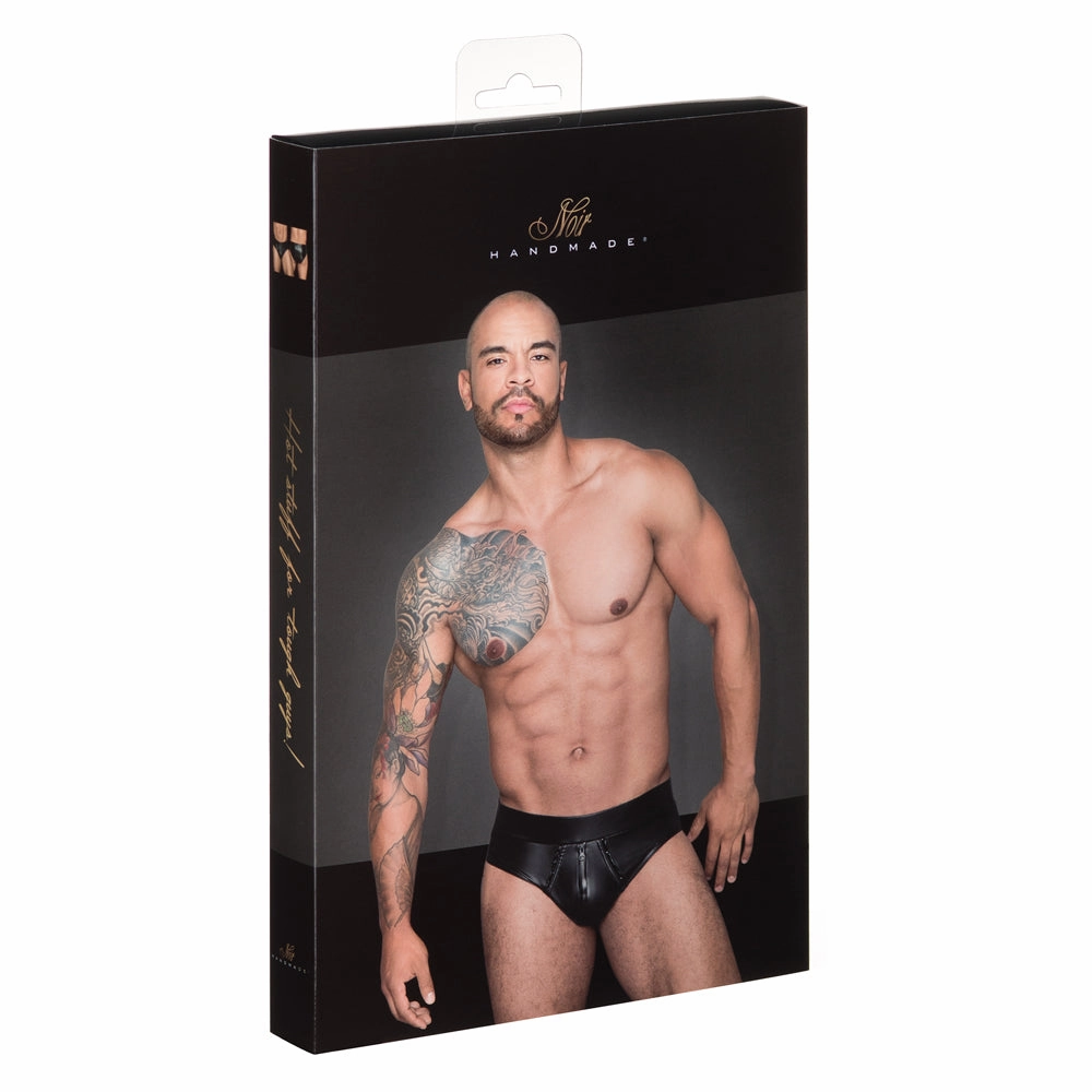 Noir Handmade Powerwetlook Zipper Briefs