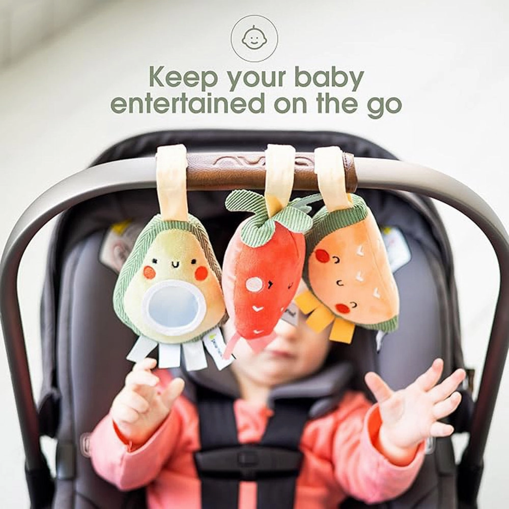 Pearhead Stroller Toy Set Of 3 Fruit