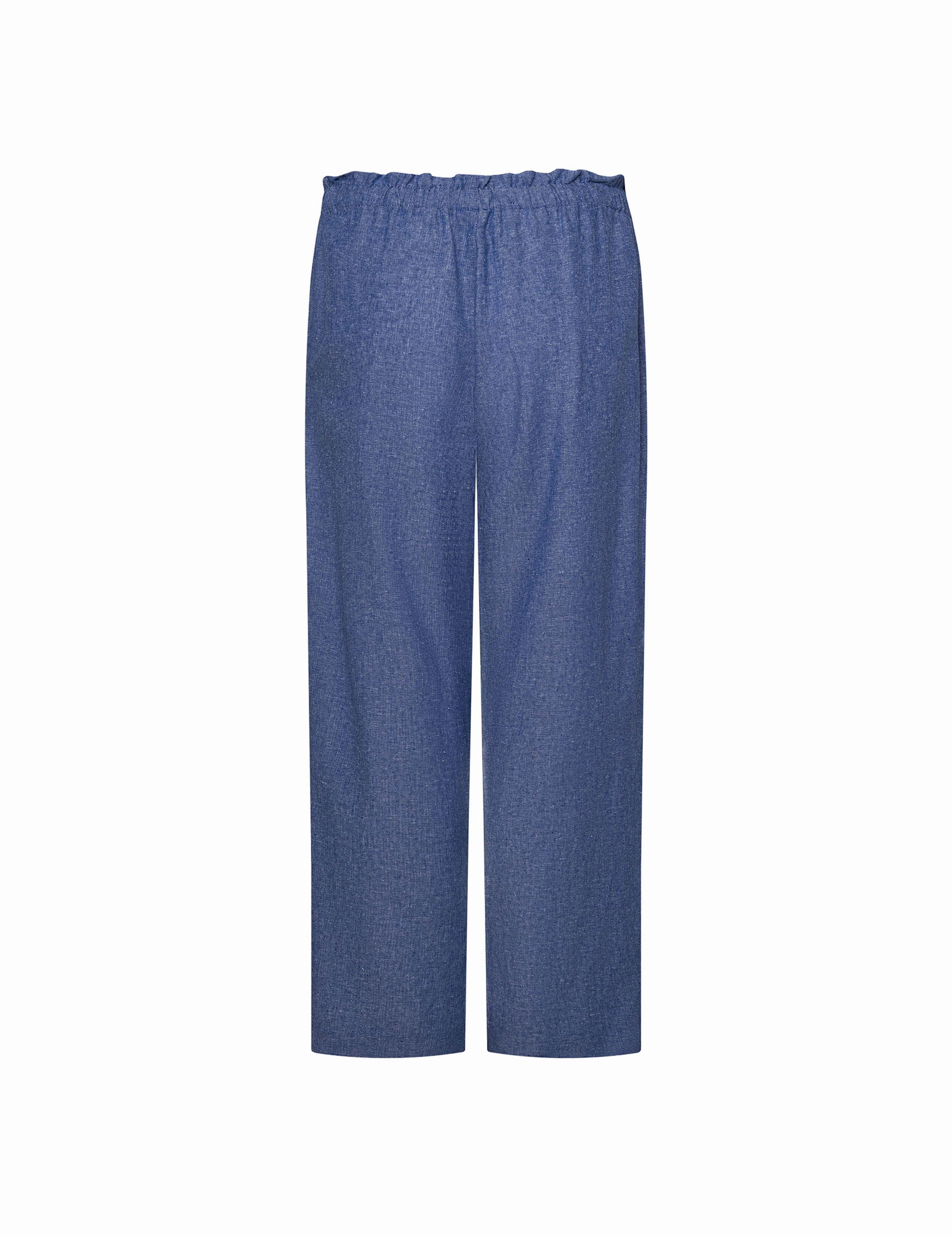 Petite Pull On Drawstring Wide Leg Cropped Pant