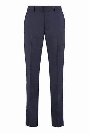 Prada Mid Rise Tailored Cropped Trousers