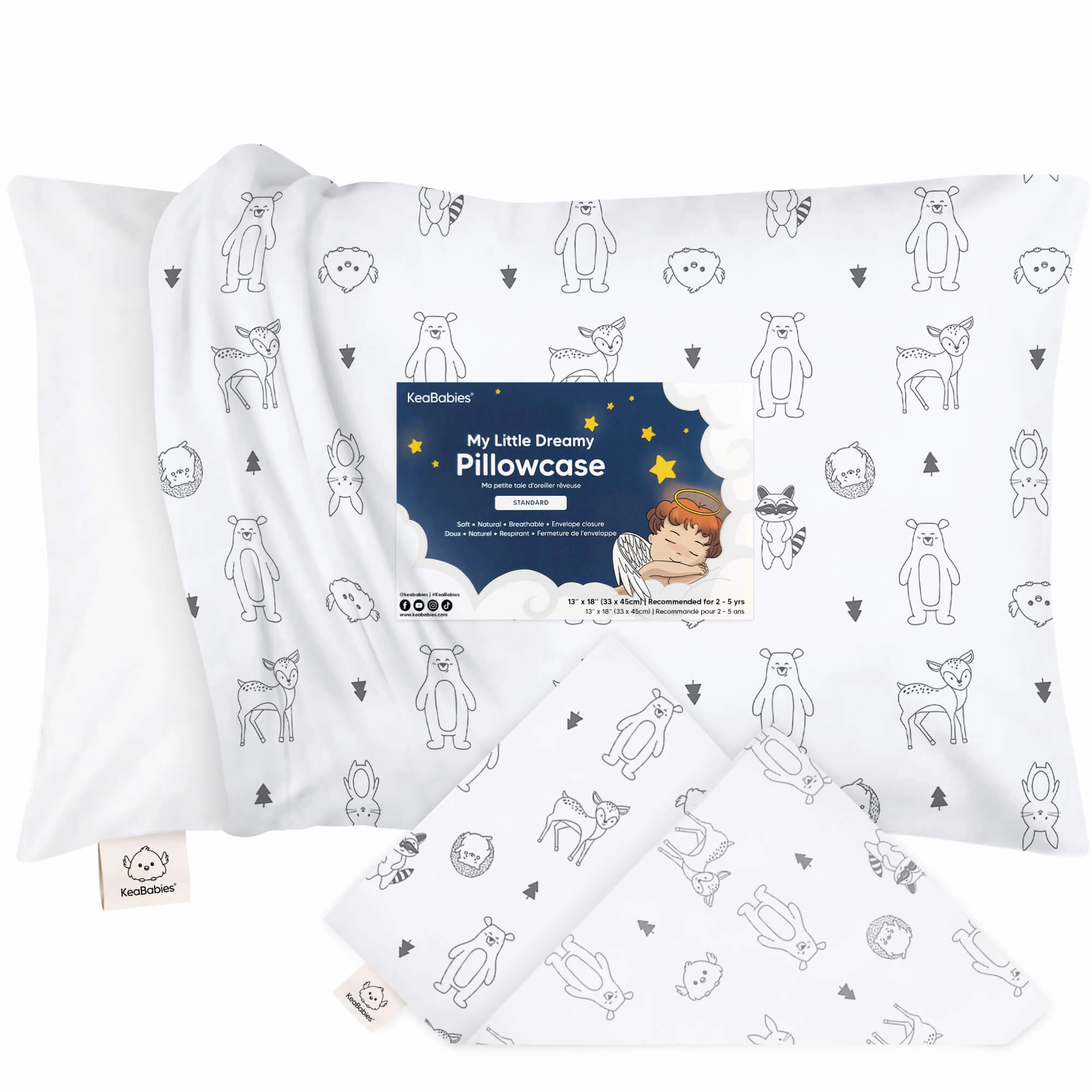 Printed Toddler Pillowcase 13X18" (KeaFriends)