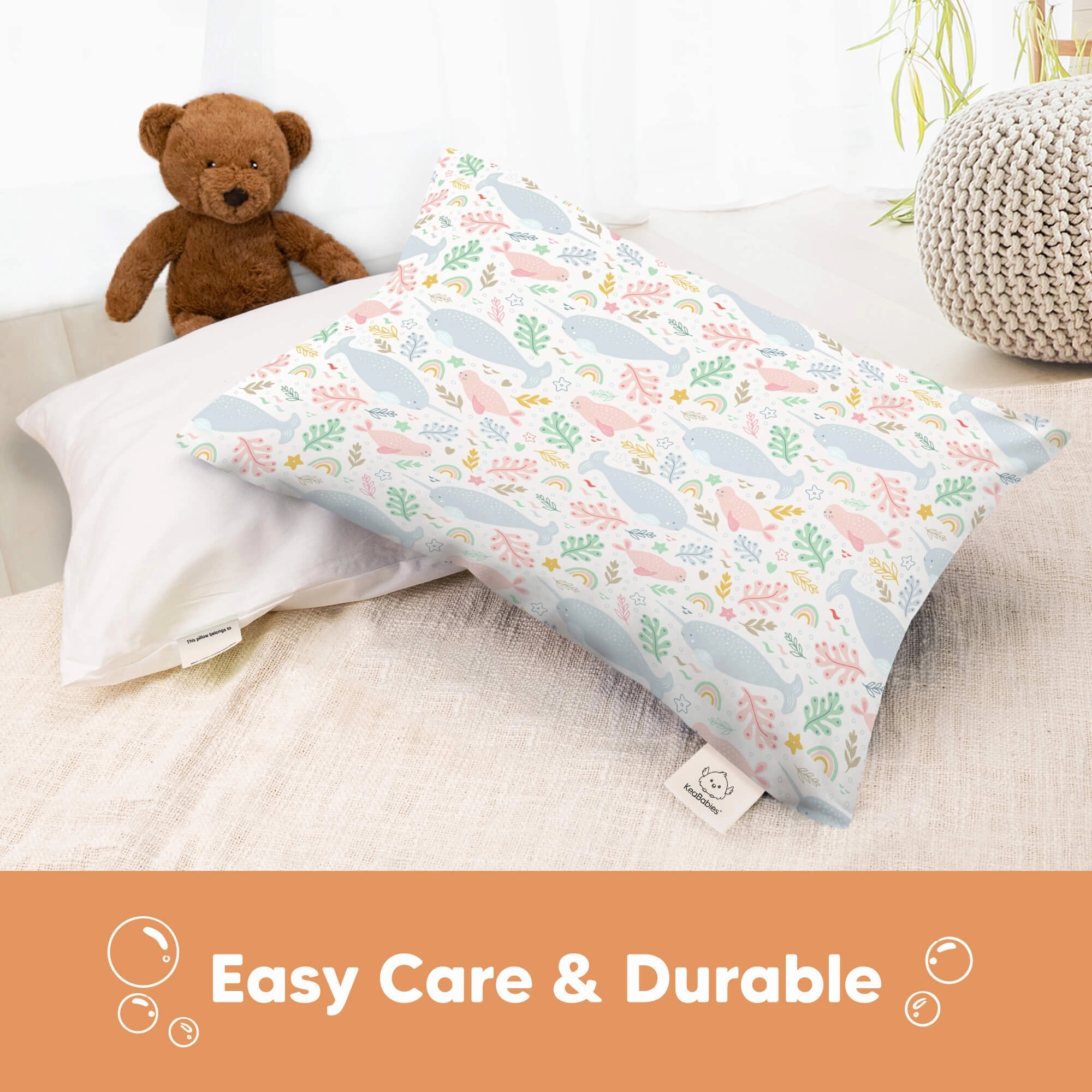 Printed Toddler Pillowcase 13X18" (Narwhal)
