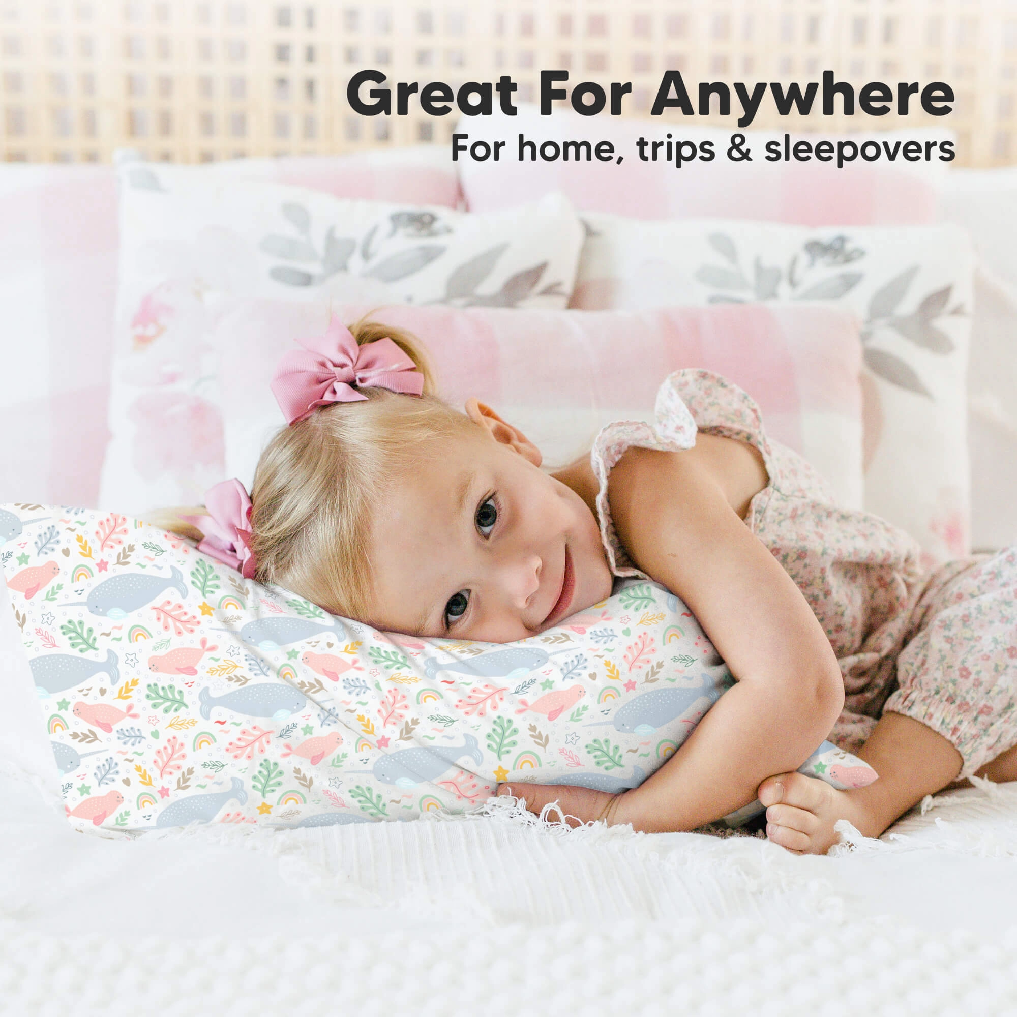 Printed Toddler Pillowcase 13X18" (Narwhal)