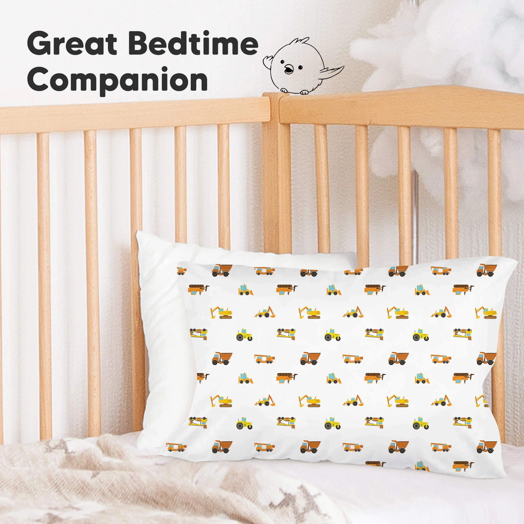 Printed Toddler Pillowcase 13X18" (Robo Pals)