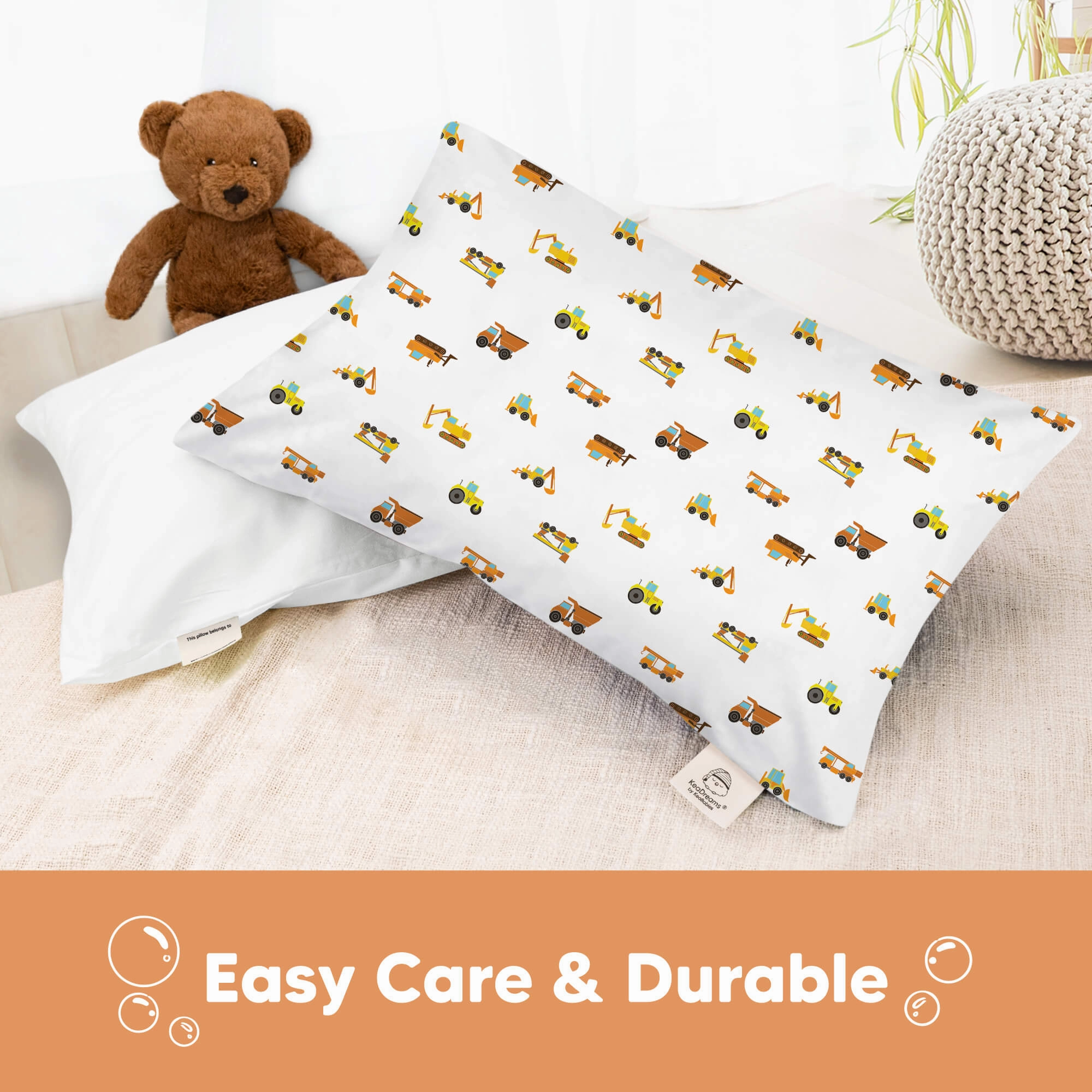 Printed Toddler Pillowcase 13X18" (Robo Pals)