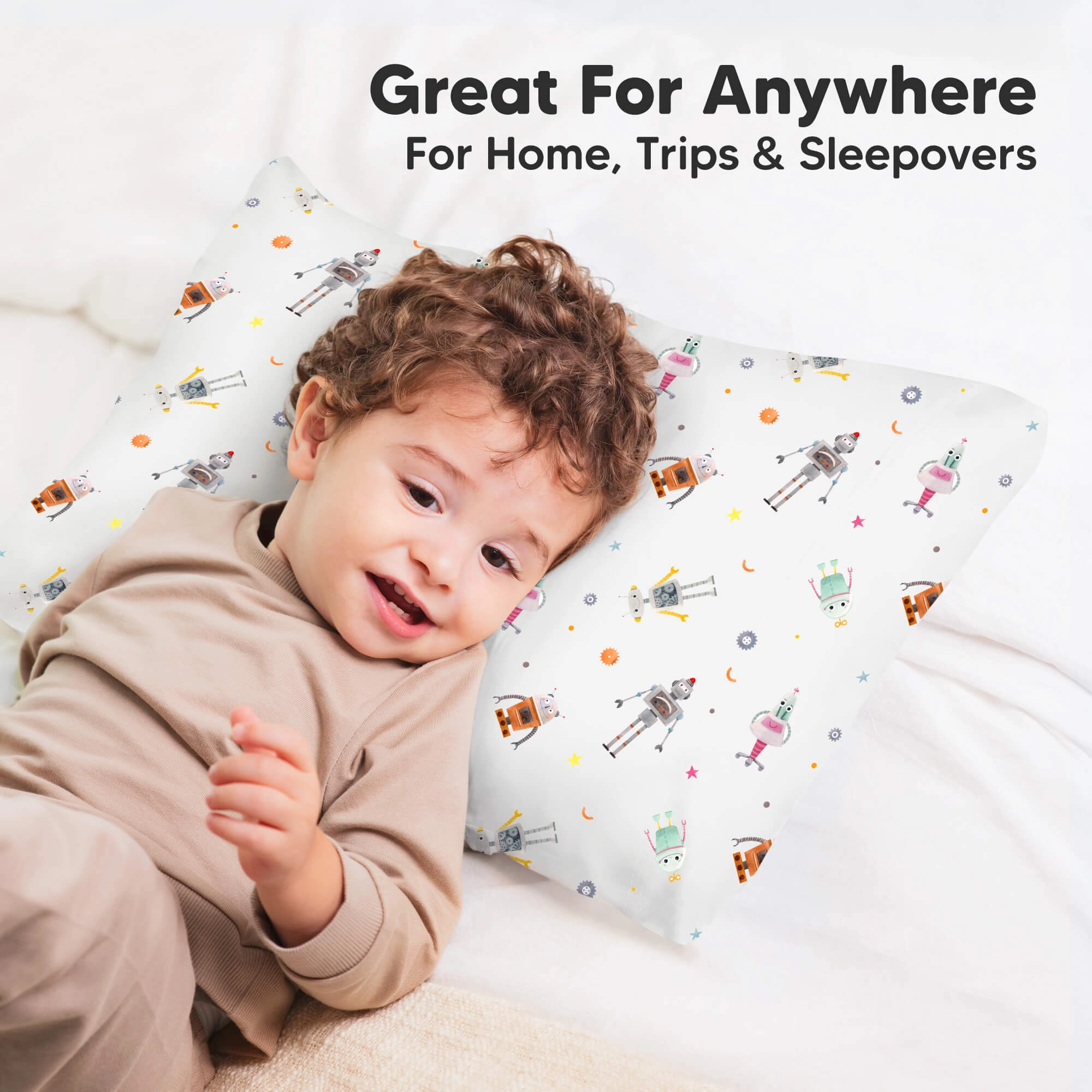 Printed Toddler Pillowcase 13X18" (Robo Pals)