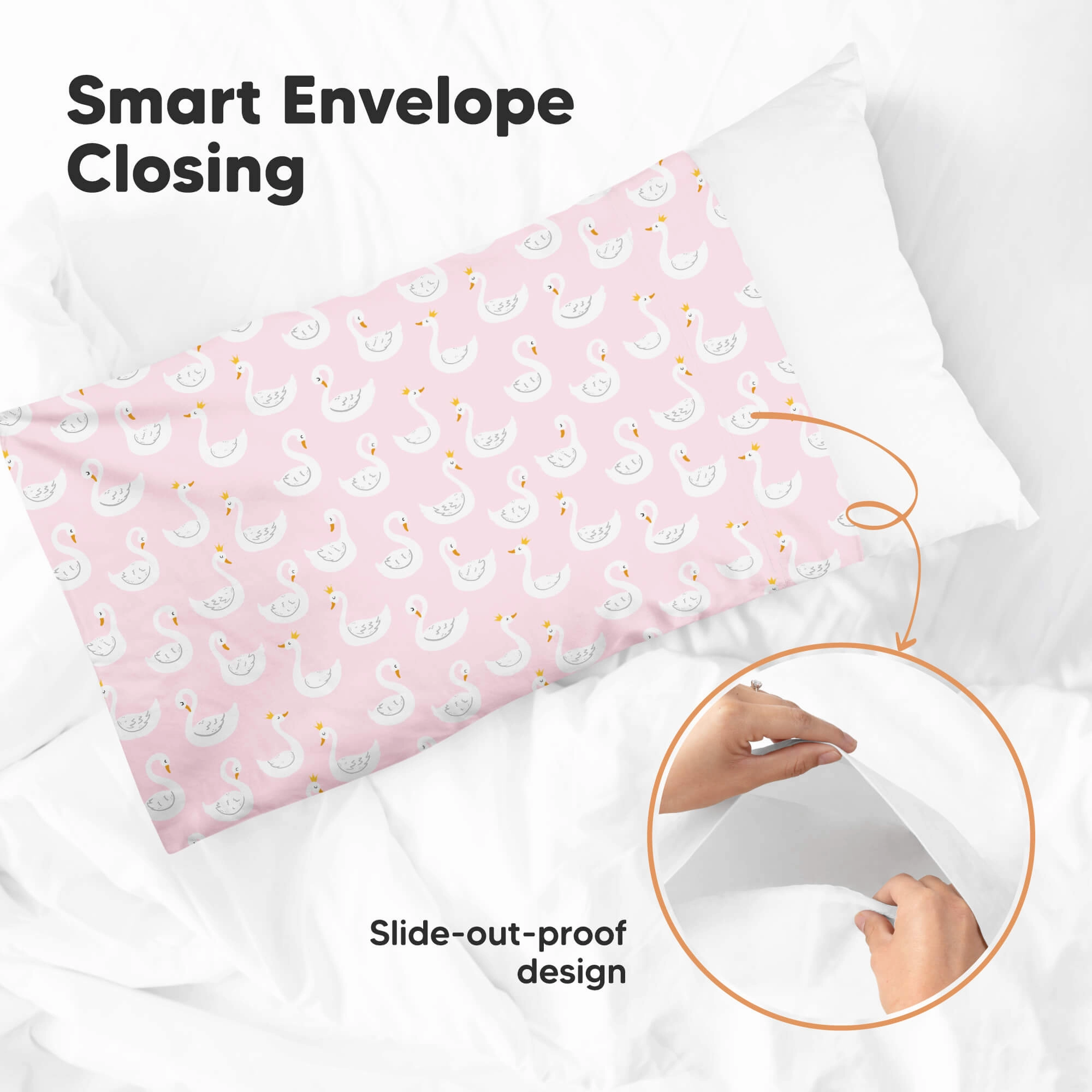 Printed Toddler Pillowcase 13X18" (Swan Lake)