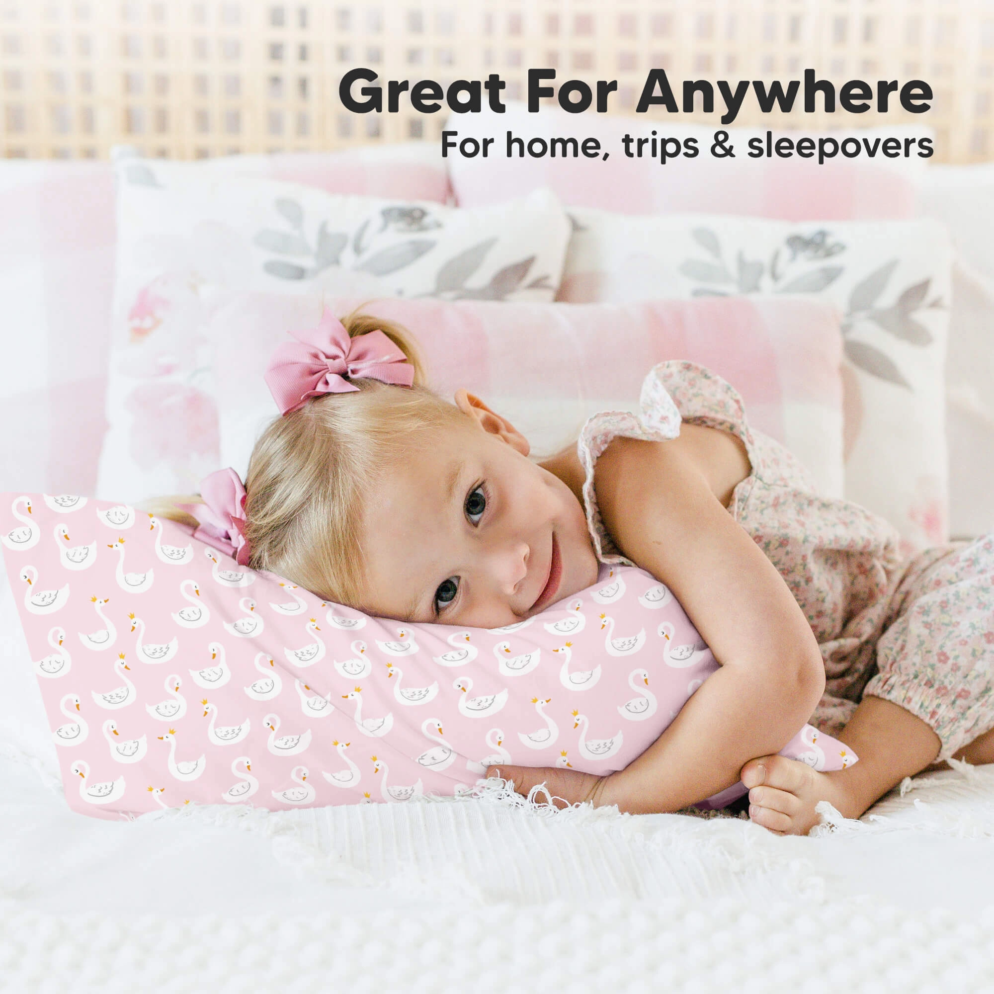 Printed Toddler Pillowcase 13X18" (Swan Lake)