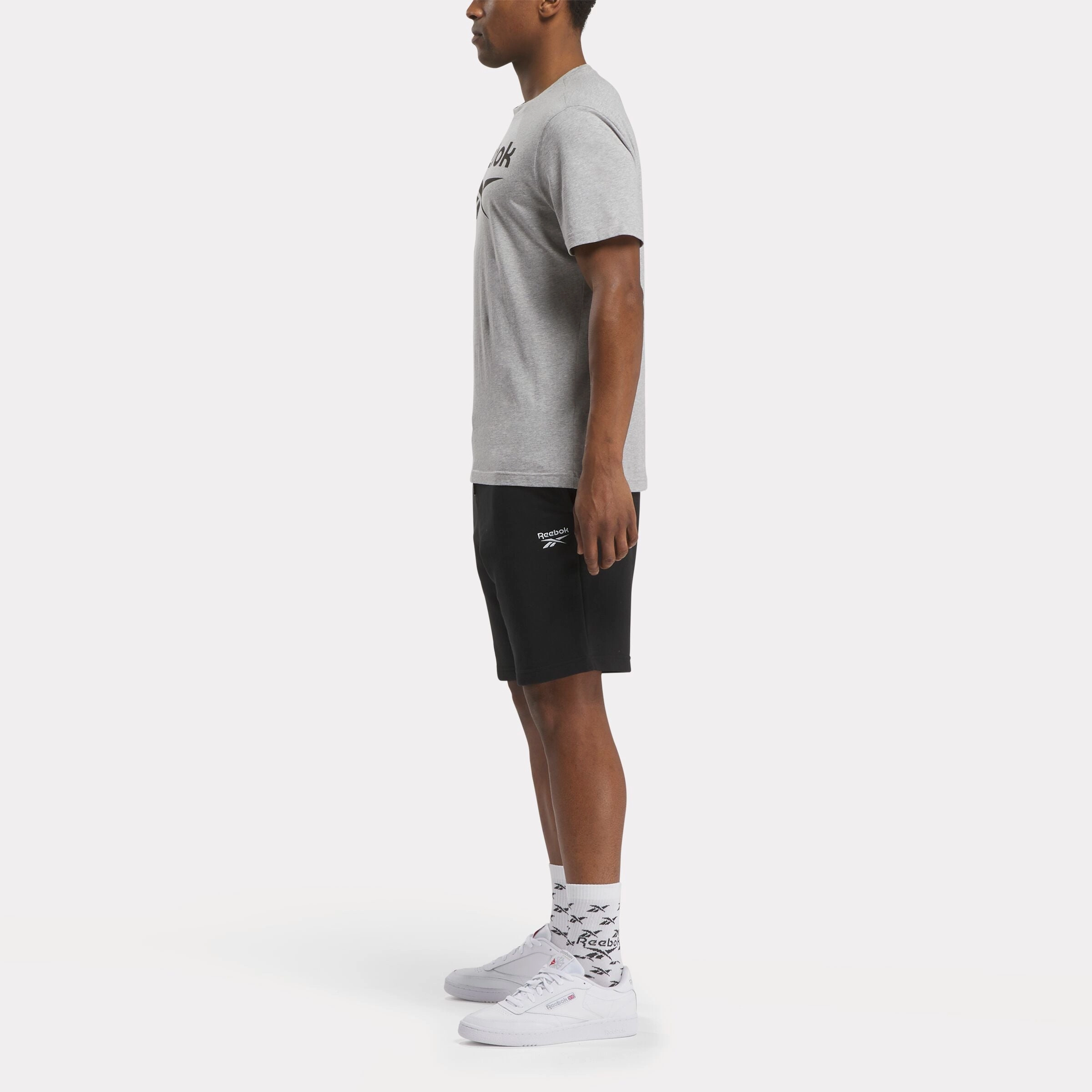 Reebok Identity Small Logo Fleece Shorts Black