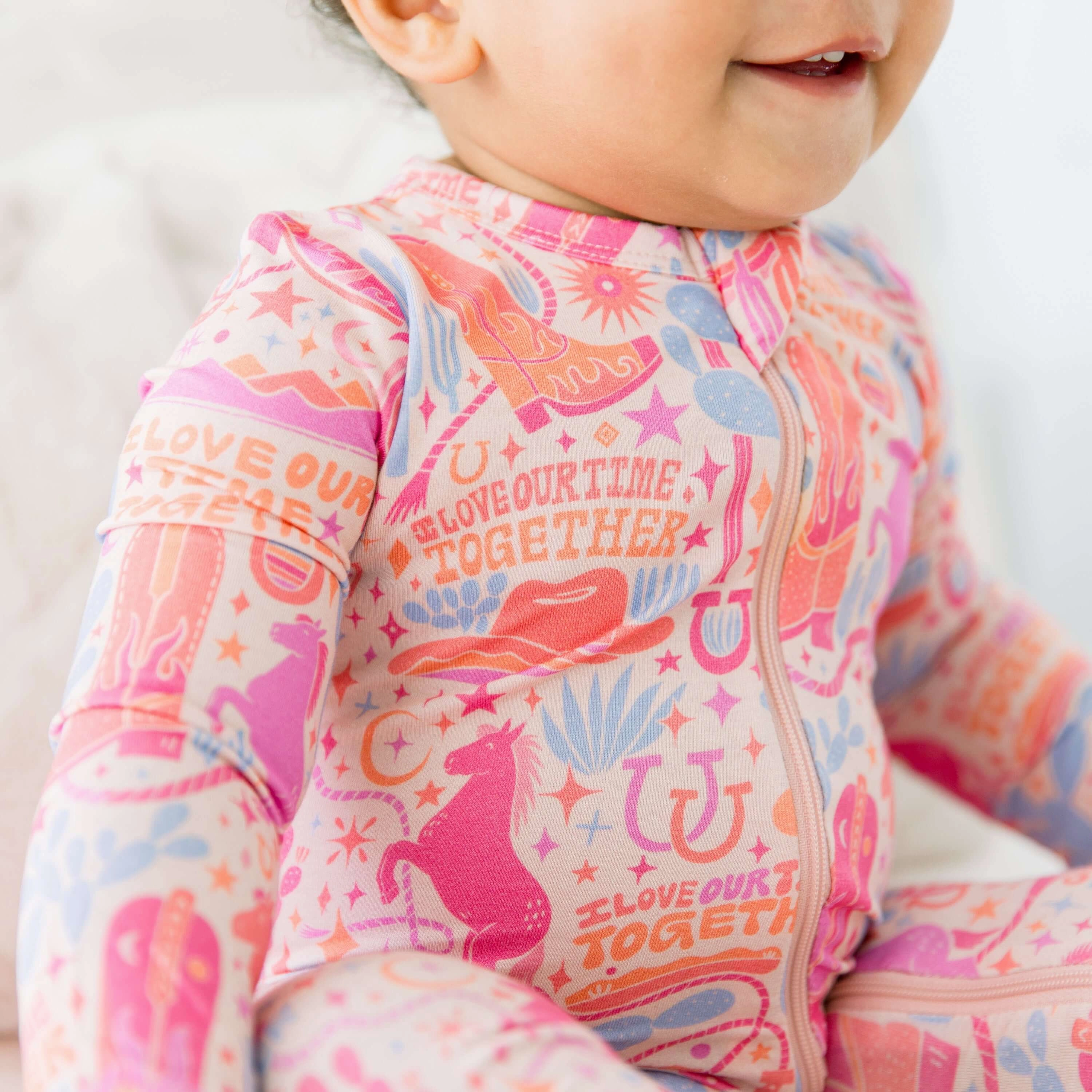 Saddle Up | Bamboo Footless Onesie Romper | "I Love Our Time Together"