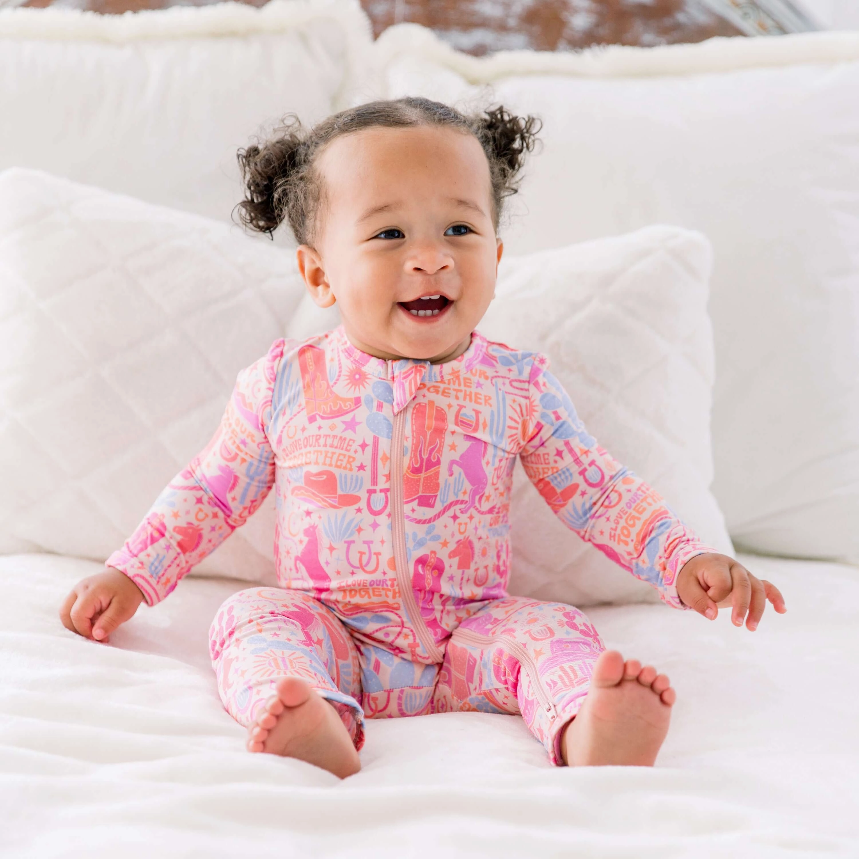 Saddle Up | Bamboo Footless Onesie Romper | "I Love Our Time Together"